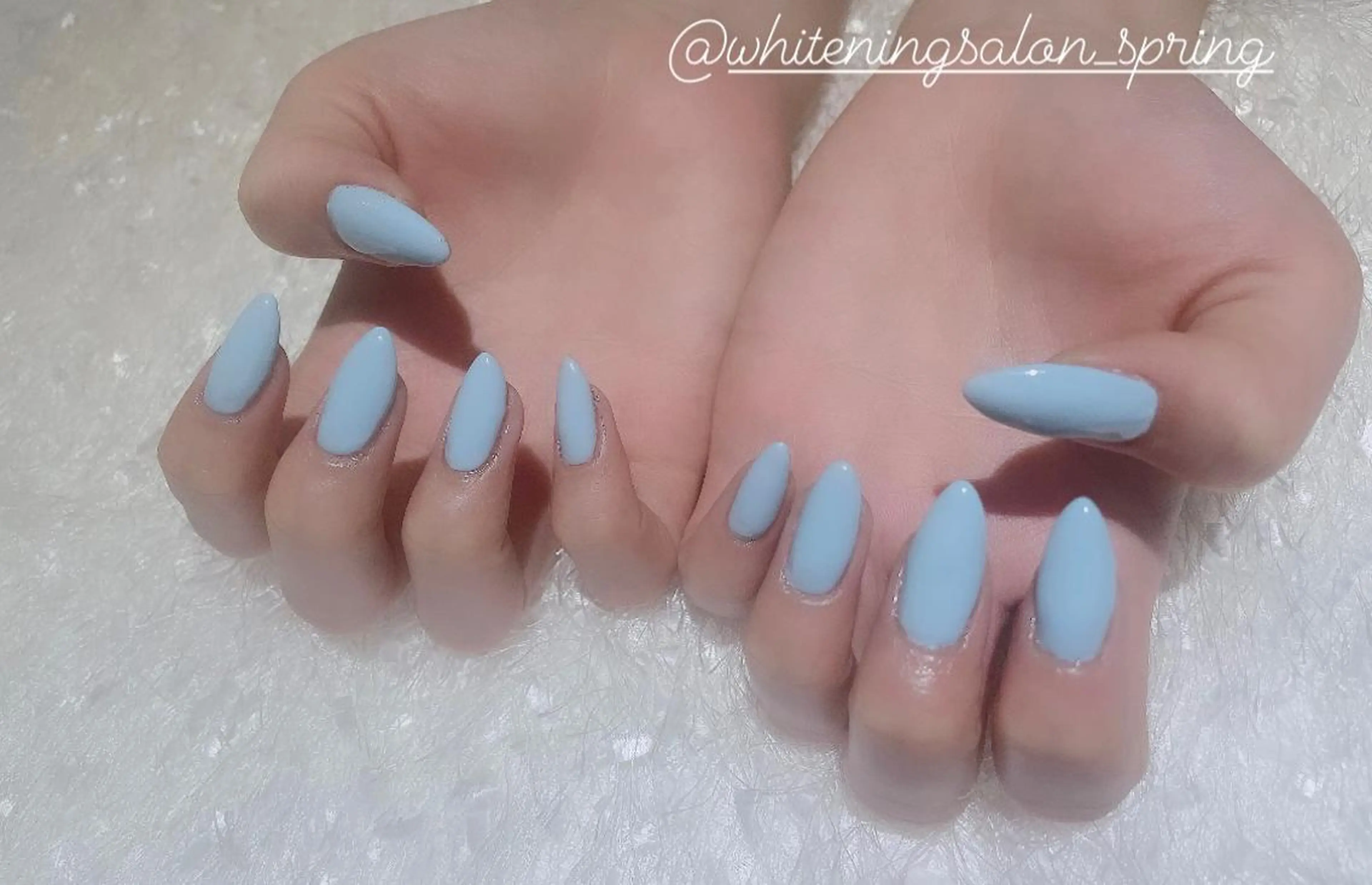 ネイル ブルー ワンカラーネイル Nakao Hitomiのネイルデザイン