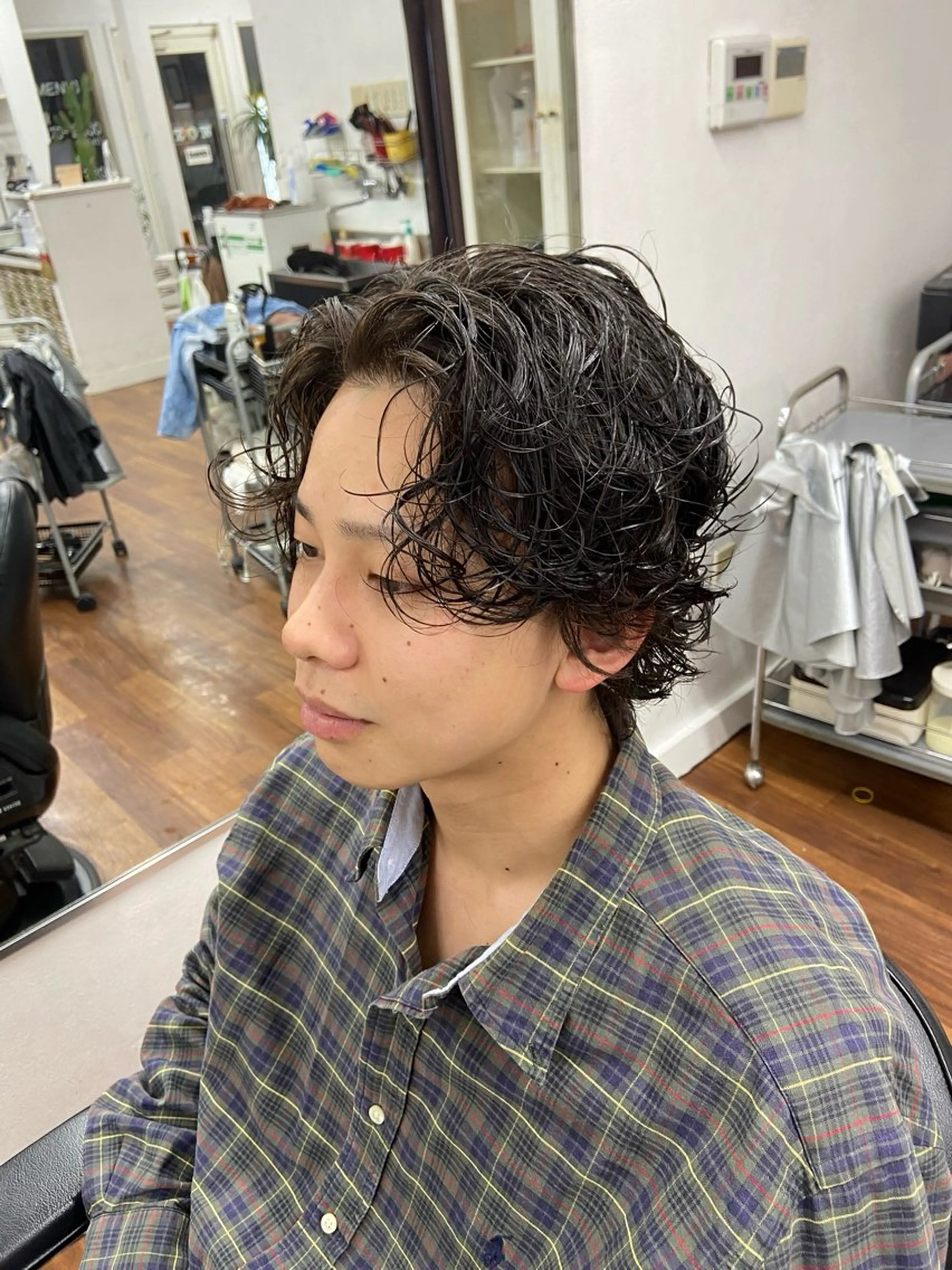 パーマ メンズ メンズパーマ 理容室レオン所属・町田 尚樹のヘアスタイル