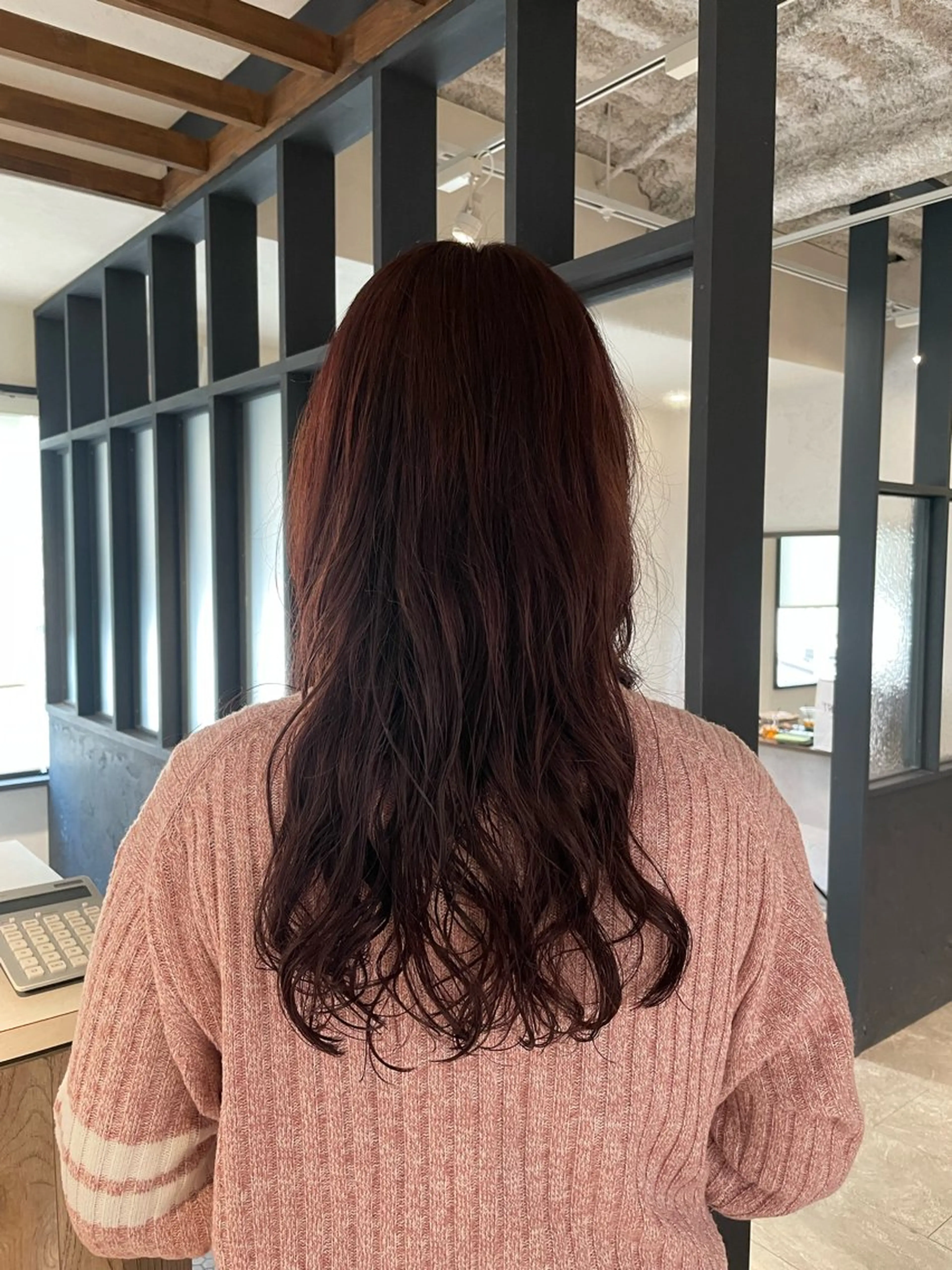 ロング カラー ピンクカラー バイオレットカラー カット ヘアカラー トリートメント ヘッドスパ 井上 飛鳥のヘアスタイル