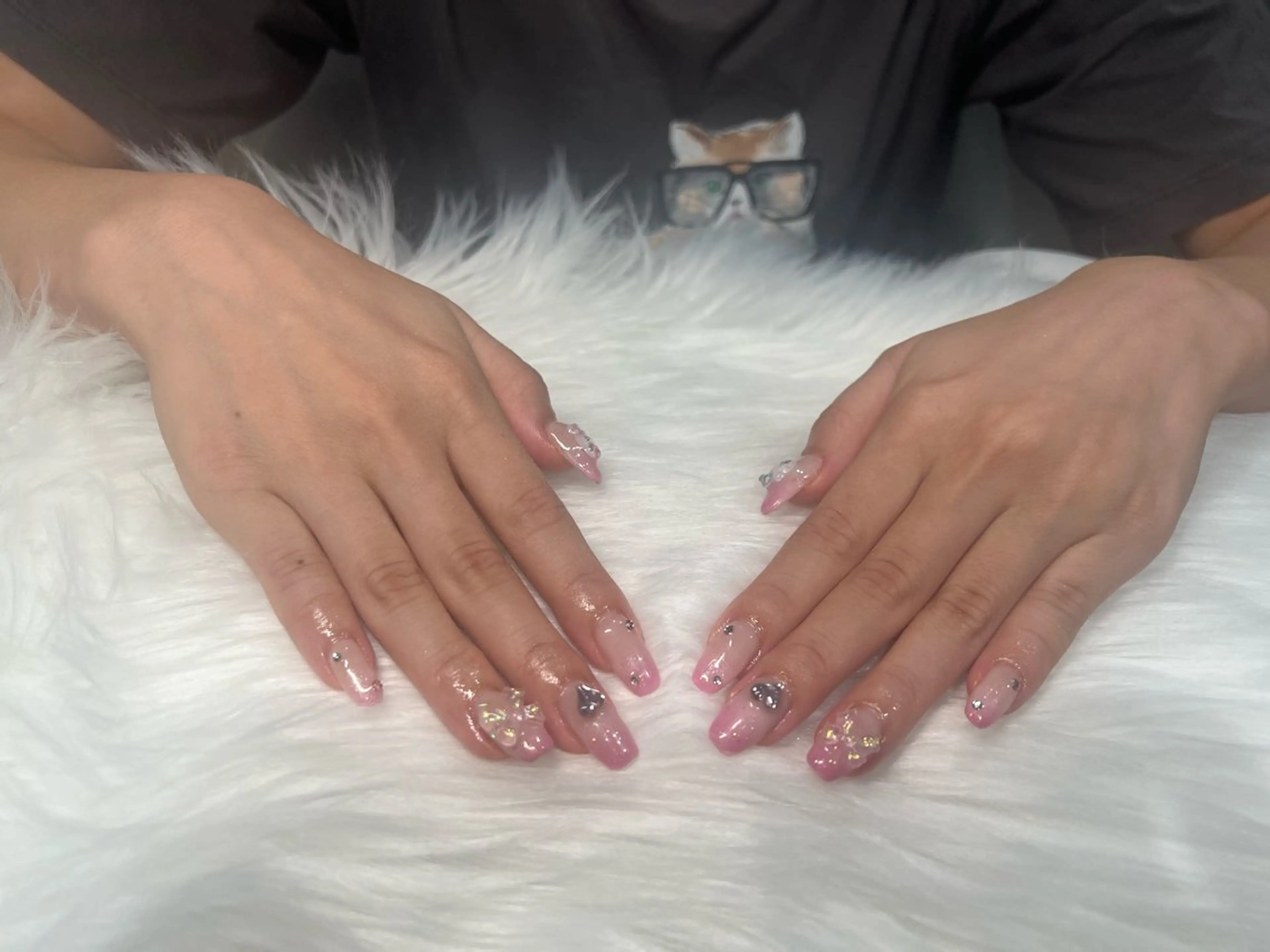 ネイル ガーリー グラデーション ラメ(グリッター) ラメグラデーション ピンク Salon chou chou所属・chouchou renaのネイルデザイン