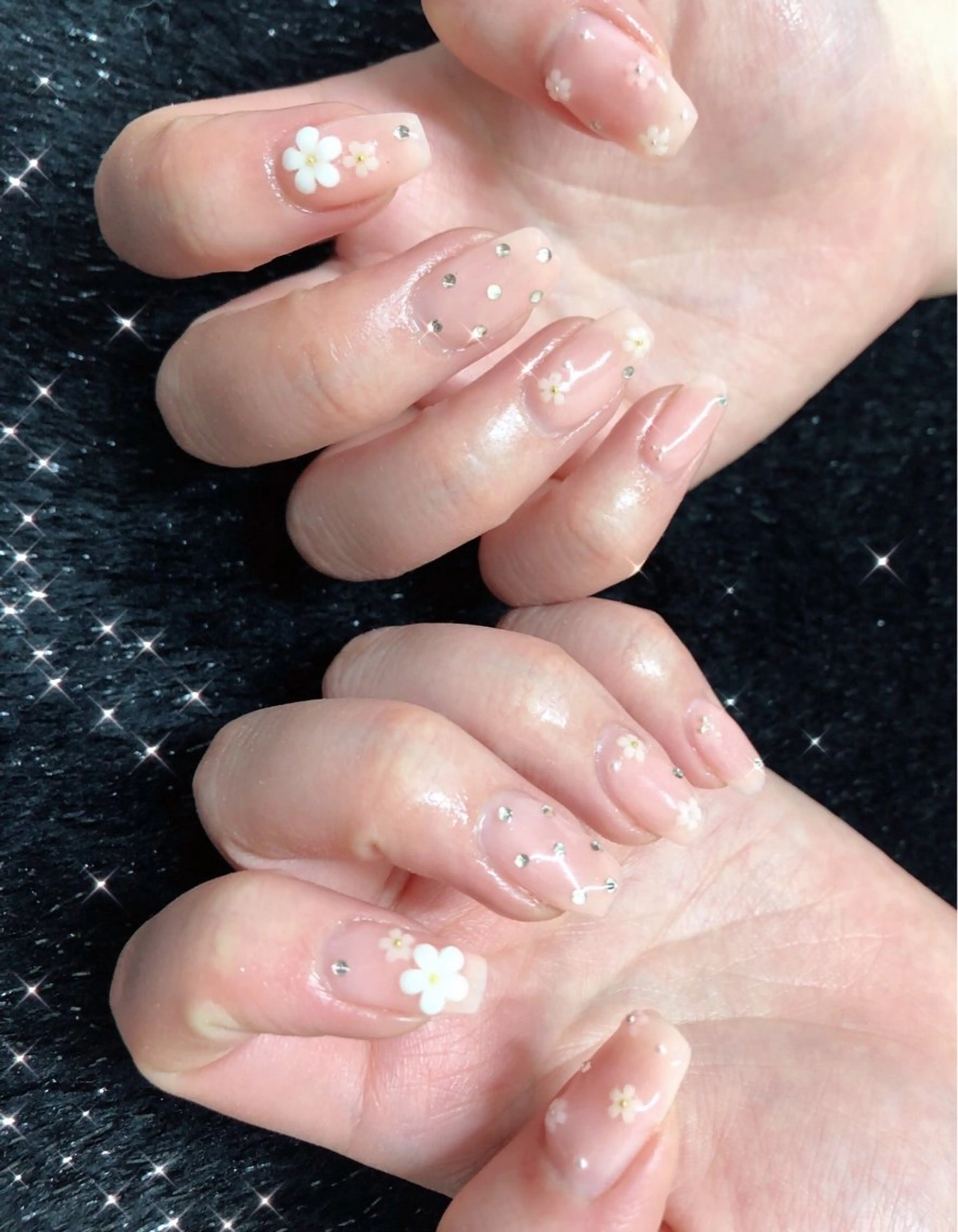 ネイル フレンチネイル ジェルネイル ガラスフレンチ グラデーション 韓国ネイル ハンドネイル ハンドケア 大門浜松町 ネイルのネイルデザイン