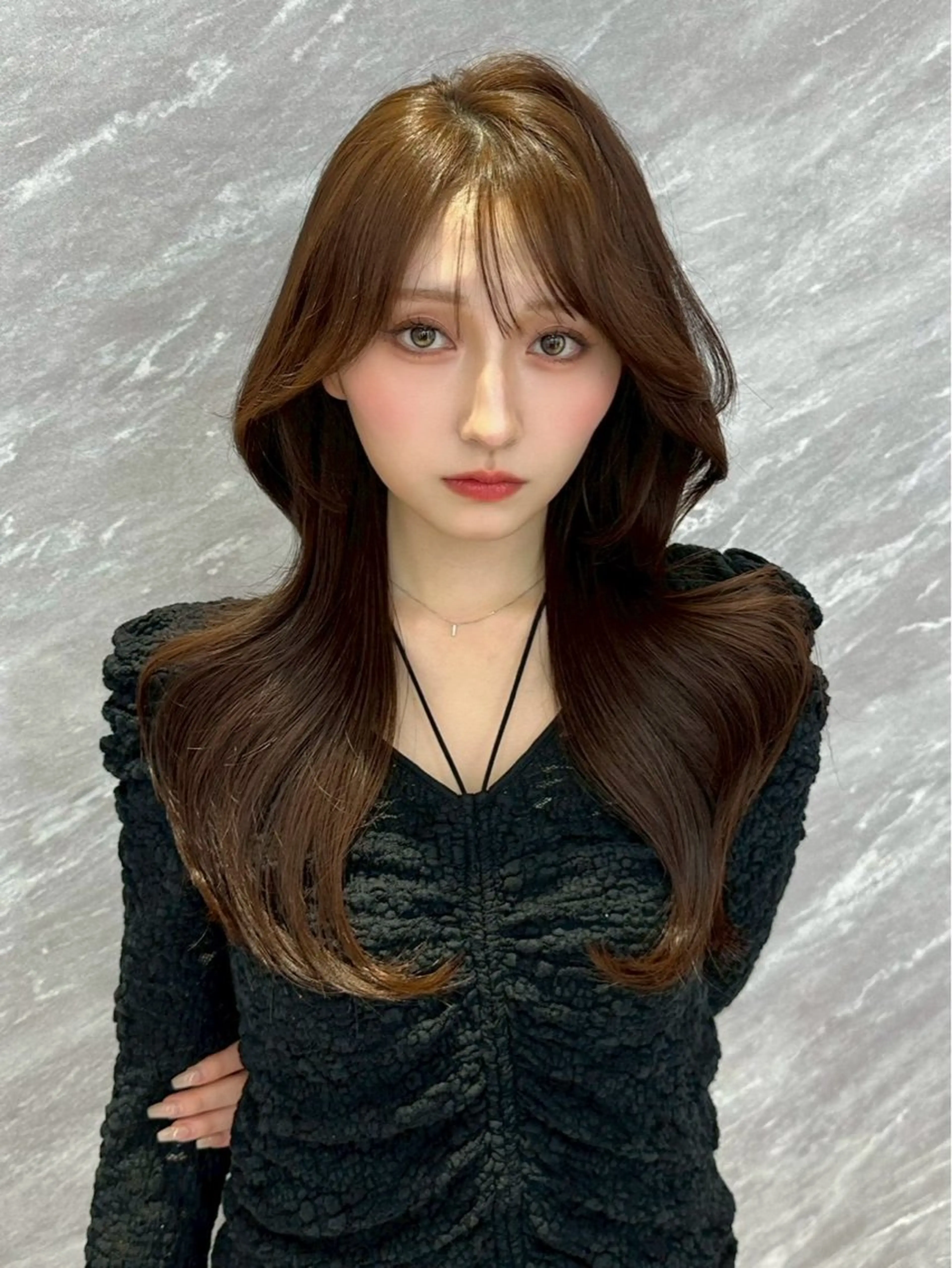 ロング カラー Ardore 韓国風カラー大阪のヘアスタイル