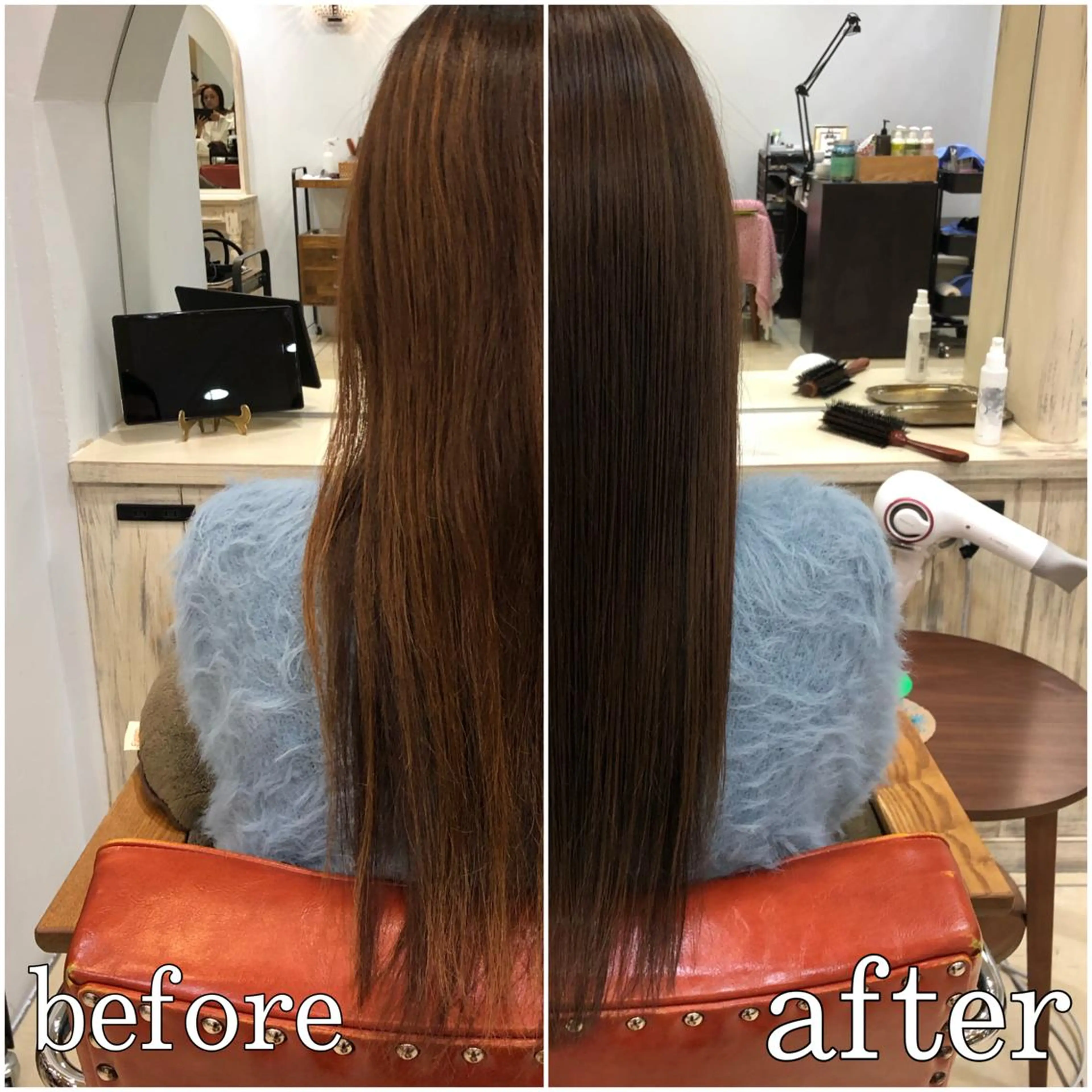 ロング カラー 髪質改善 トリートメント ＼脱・うねり& 広がり／gite菊のヘアスタイル