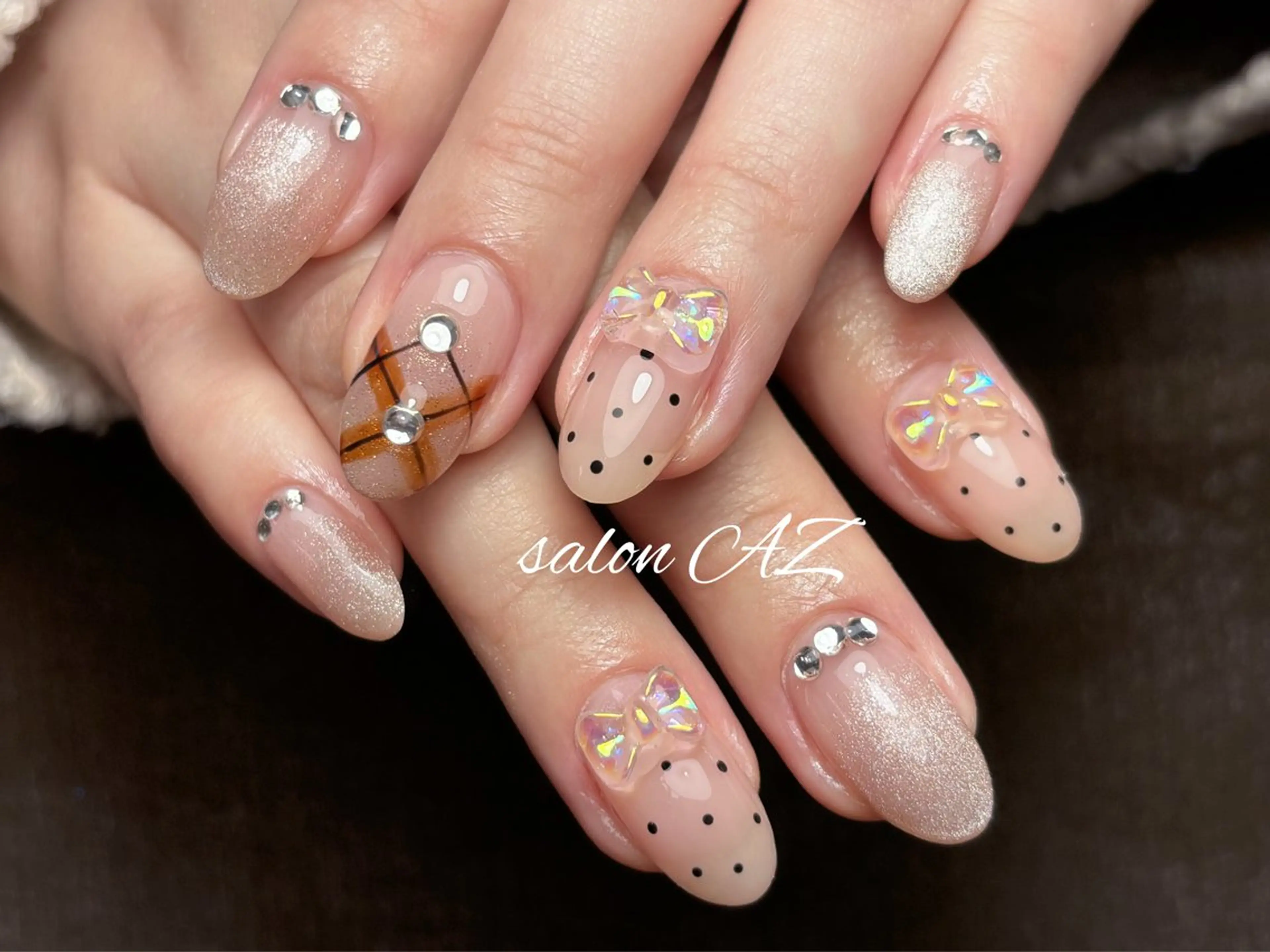 ネイル アートネイル フットネイル フレンチネイル マグネットネイル 持ち込み ハンドネイル salon AZのネイルデザイン