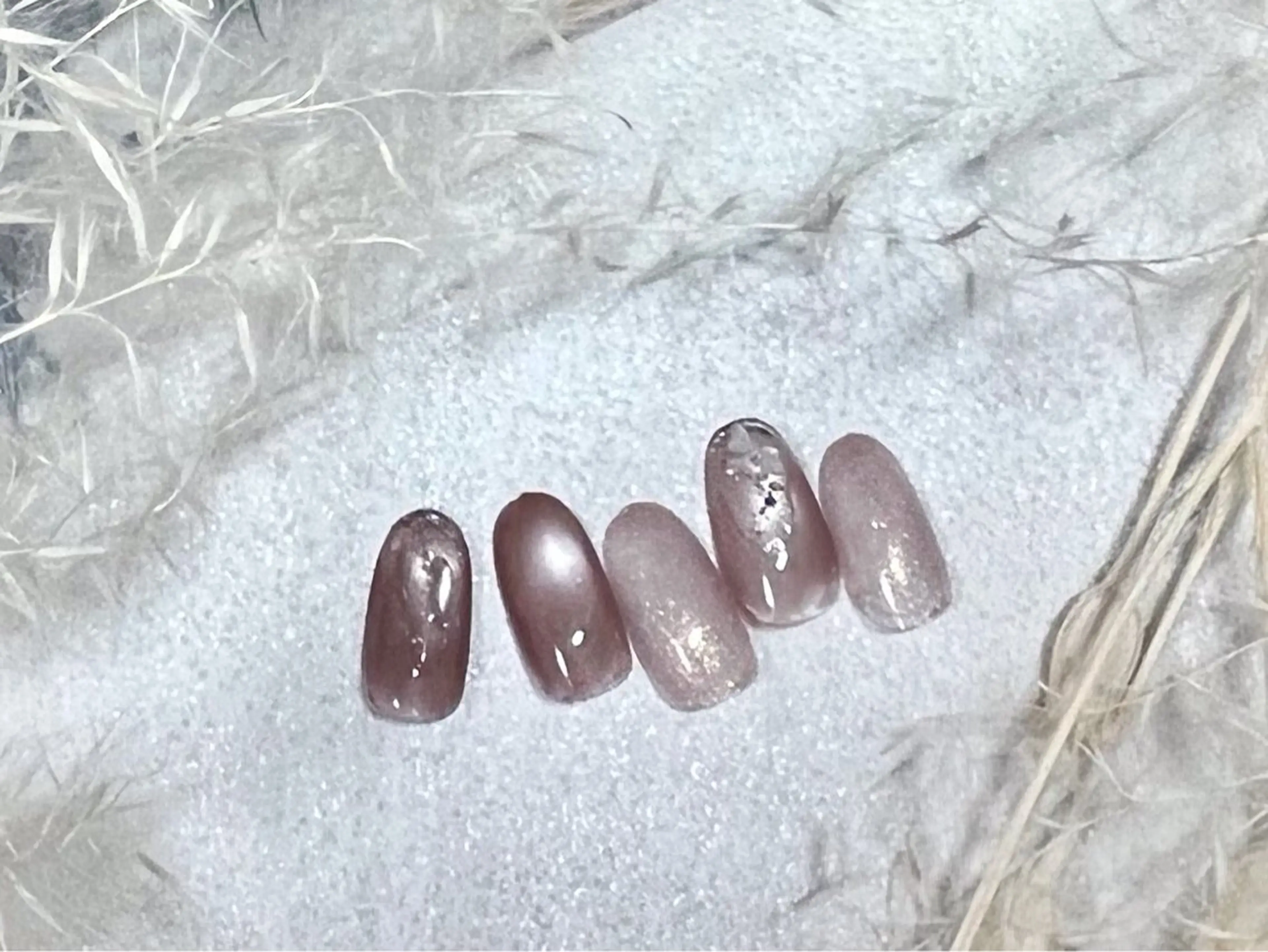 ネイル オーロラネイル フットネイル フレンチネイル ジェルネイル マグネットネイル ハンドネイル kiki nail &brow二子玉川のネイルデザイン