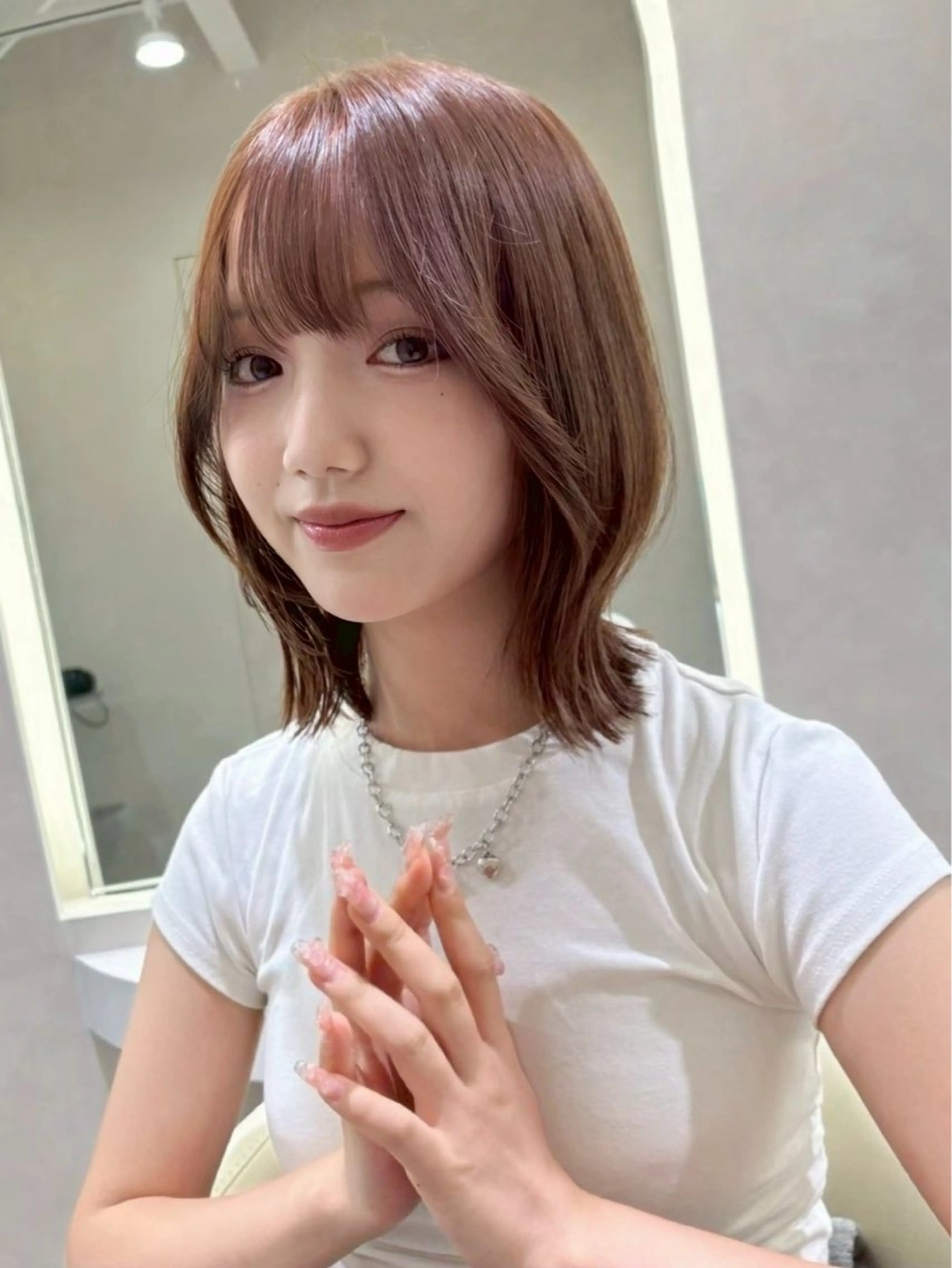 ミディアム カット トリートメント 長島美織 /透明感カラーのヘアスタイル