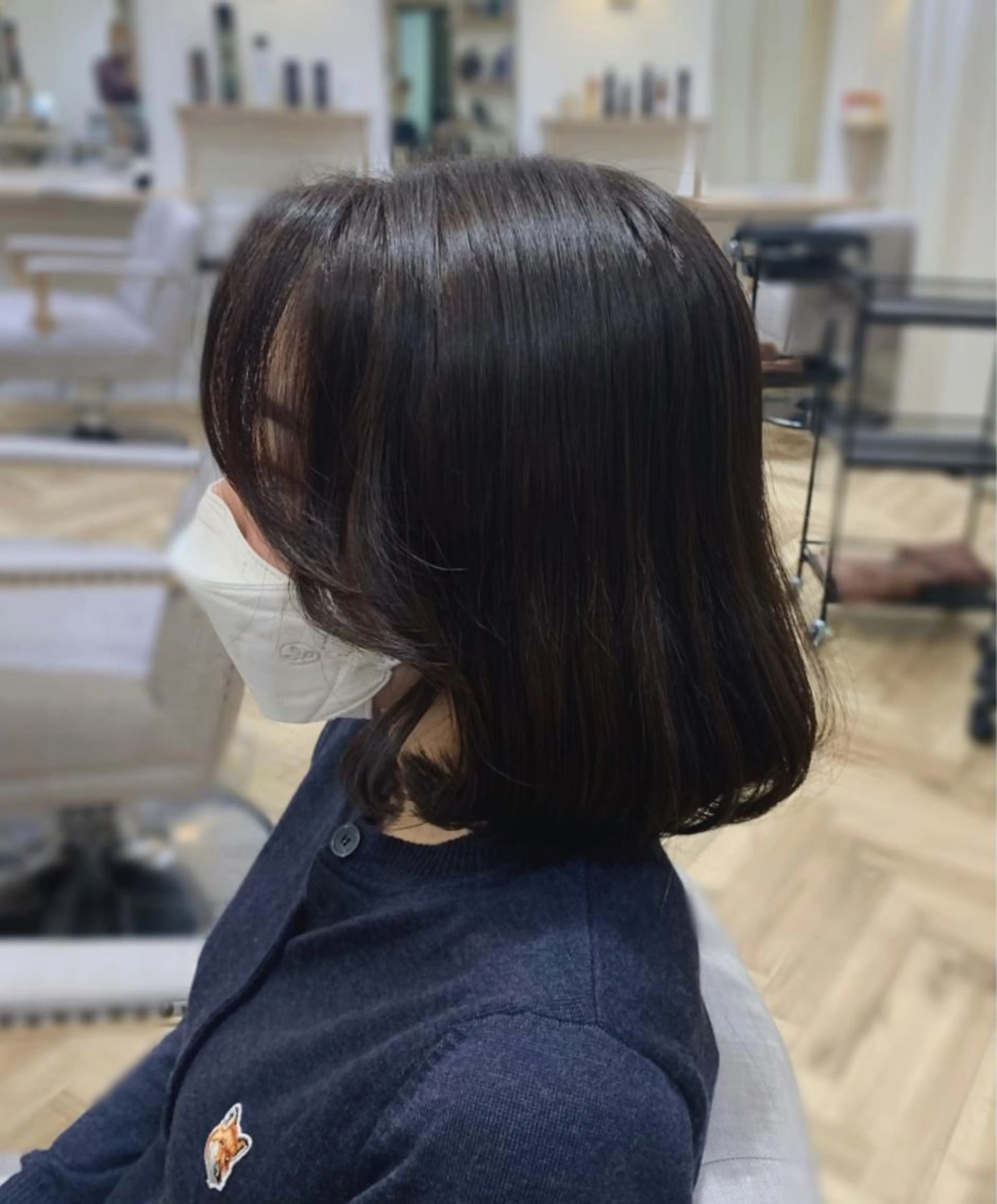 🌸簡単スタイリング🌸韓ヘアカット+オーガニックカラー+前髪パーマでふんわり韓国式バング💓+フレグランスTrの写真