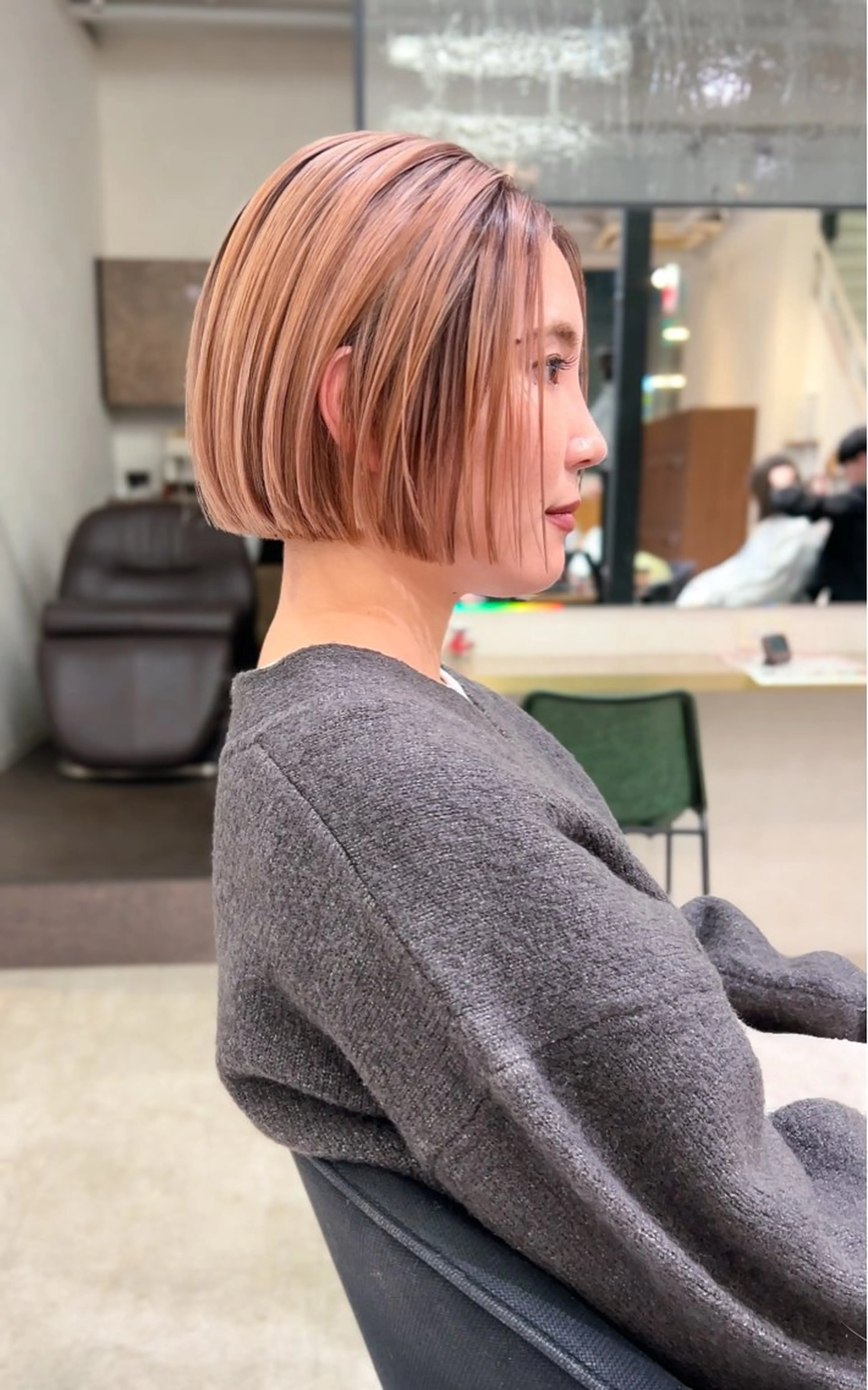 ショート 🎀暖色カラー‪ ピンクカラー🌷みゆのヘアスタイル