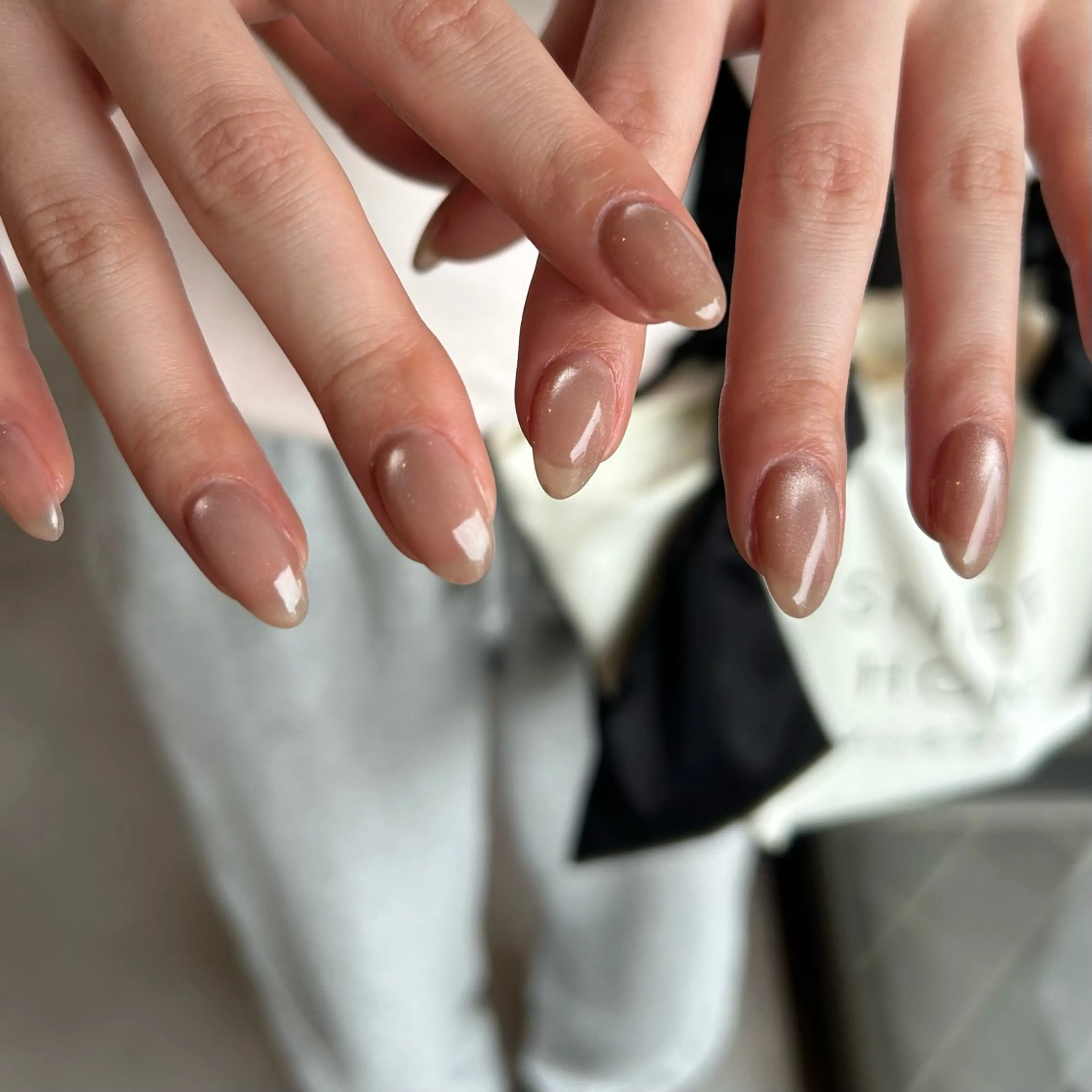 ネイル フラッシュネイル マグネットネイル オフィスネイル ワンカラーネイル シンプルネイル ハンドネイル Rihka所属・nailsalon Rihkaのネイルデザイン