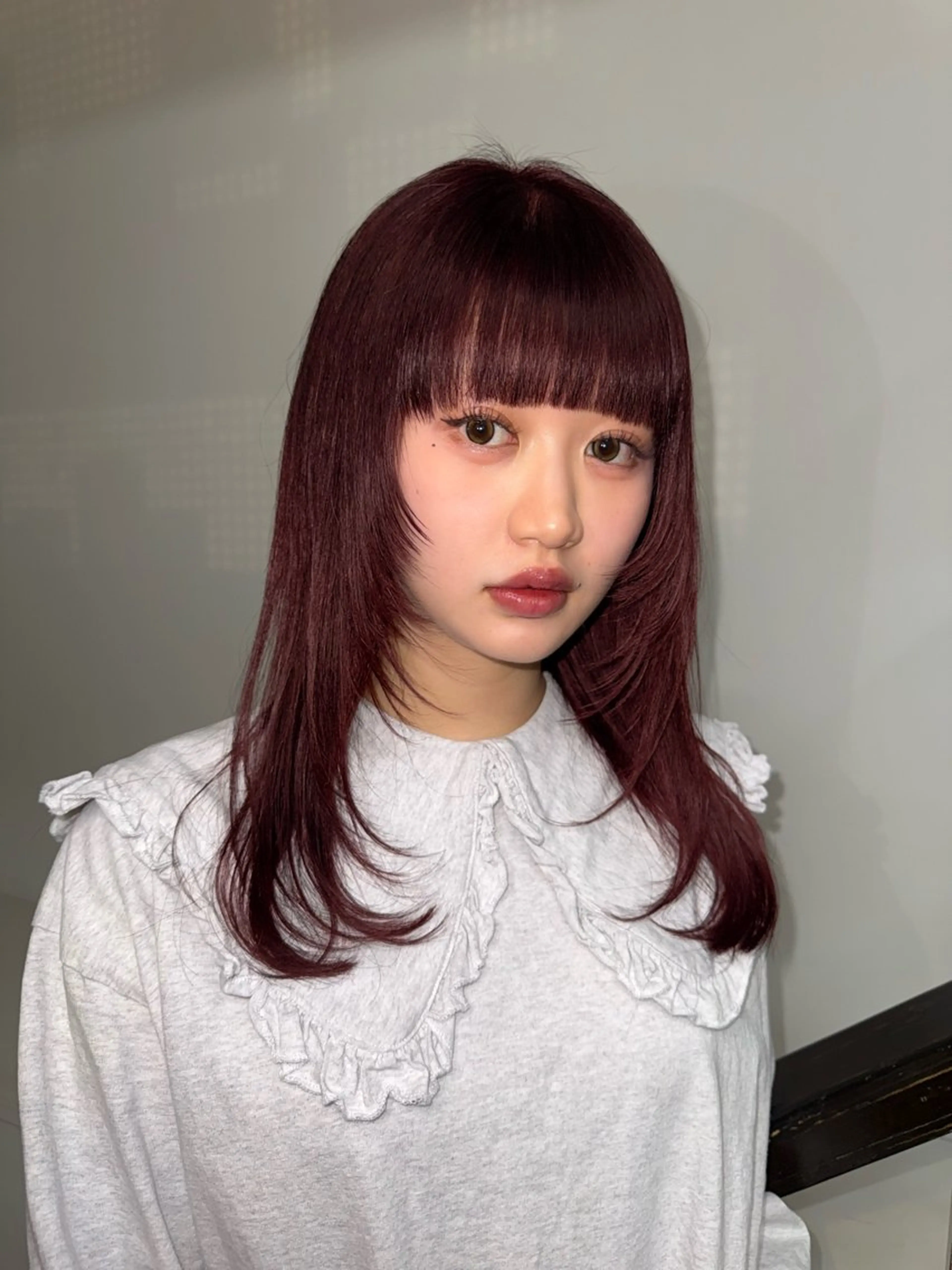 セミロング ヘアカラー ブリーチ/艶カラー 🫧/ユーナのヘアスタイル