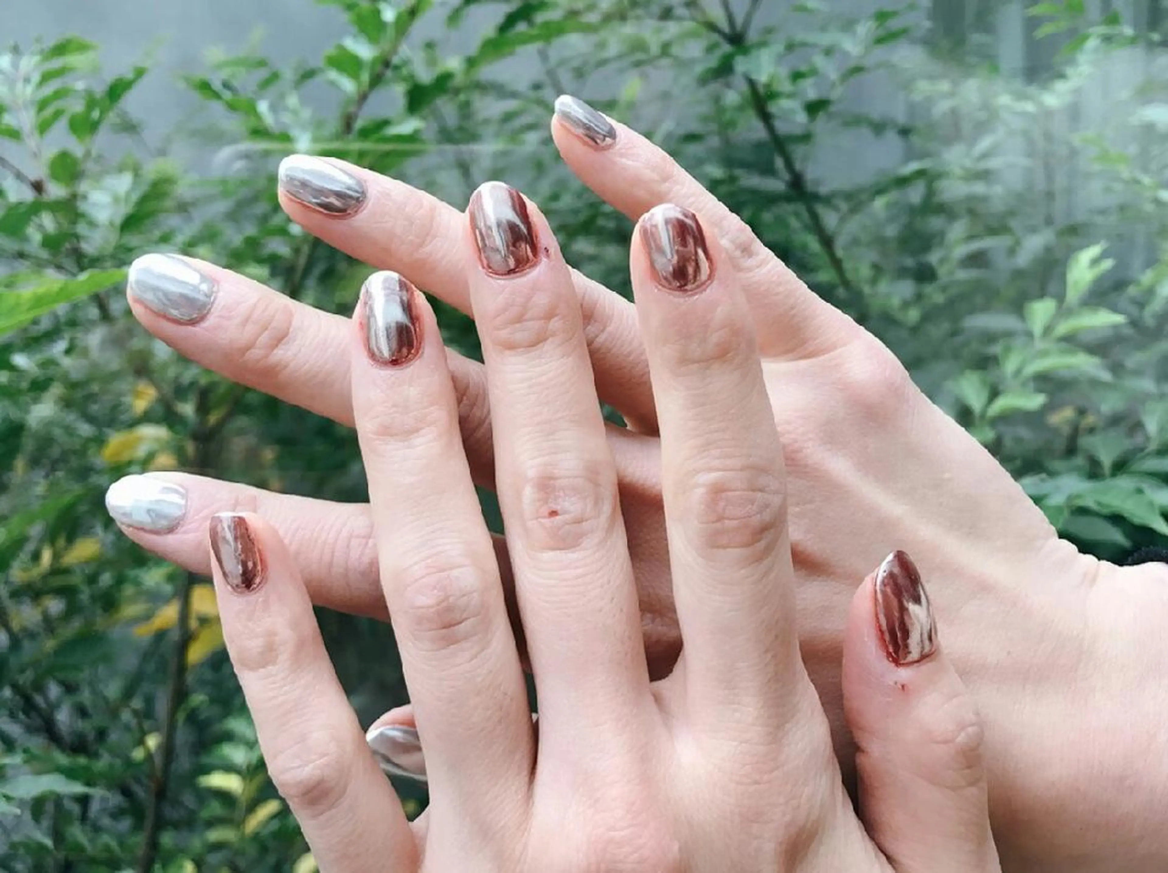 ネイル ミラーネイル 持ち込み みー shakushiroのネイルデザイン