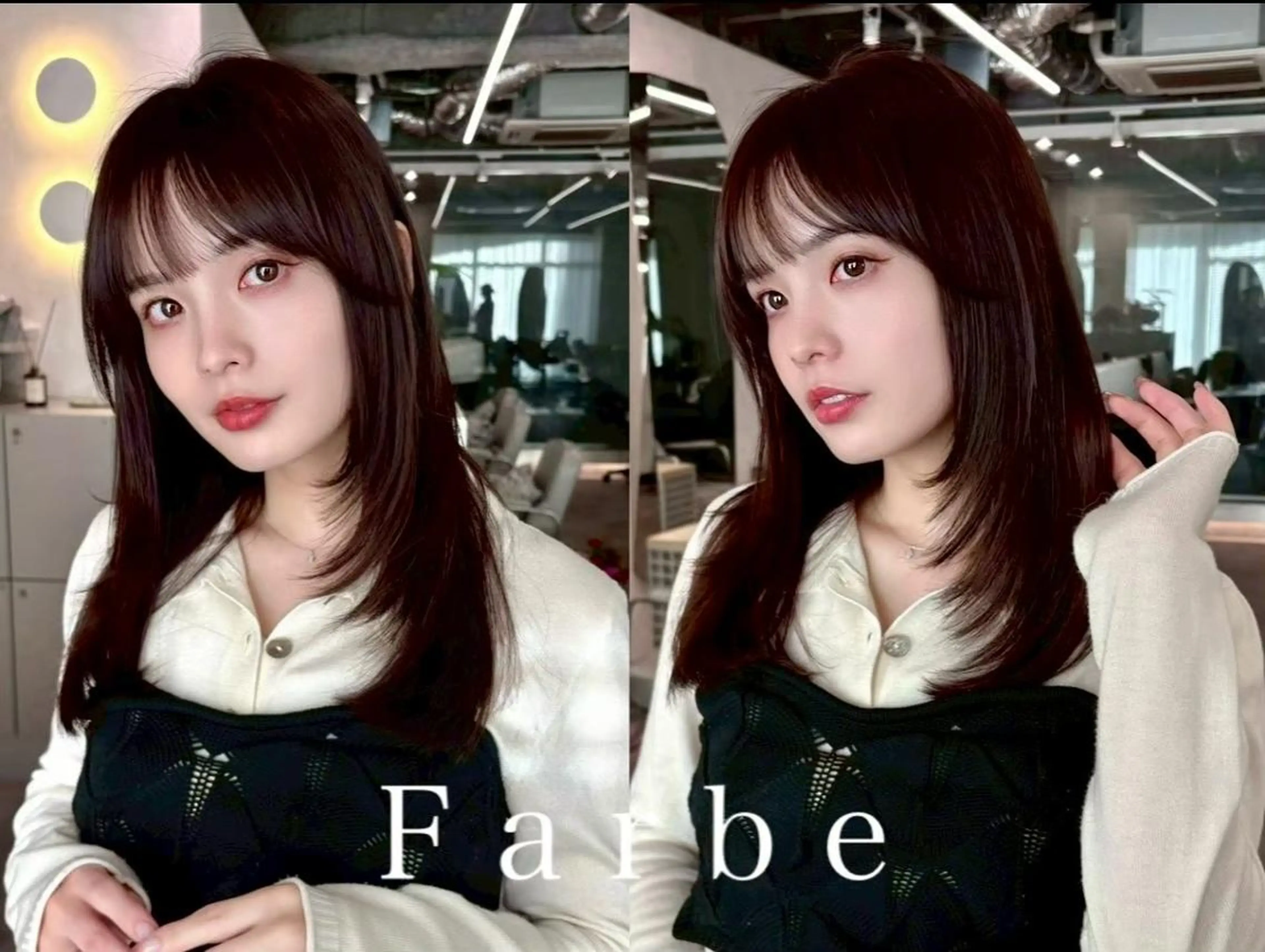 ミディアム ヘアカラー トリートメント ヘアセット Farbe🤍 女性限定のヘアスタイル