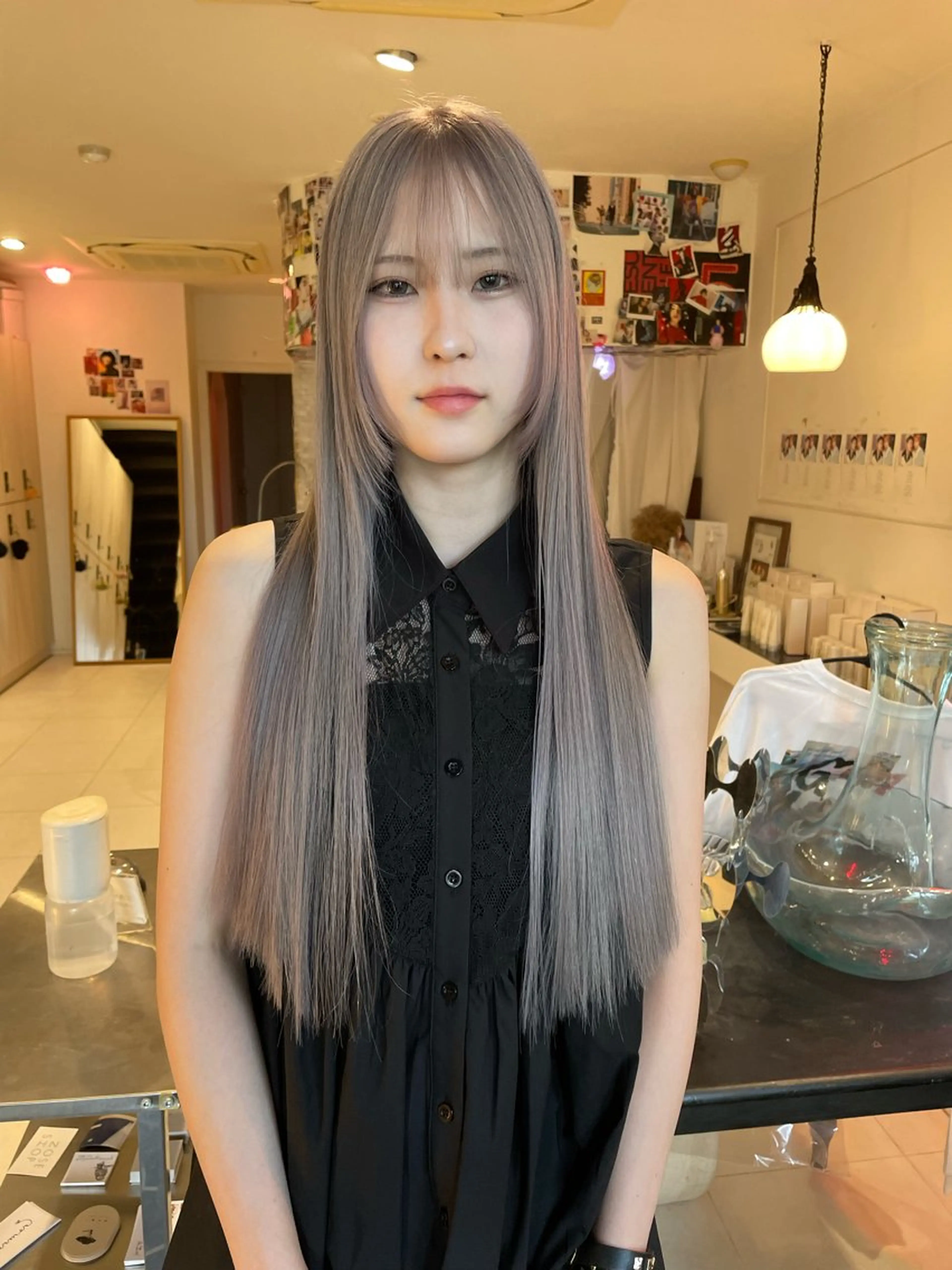 ロング カラー ヘアカラー トリートメント nishiura nanasaのヘアスタイル