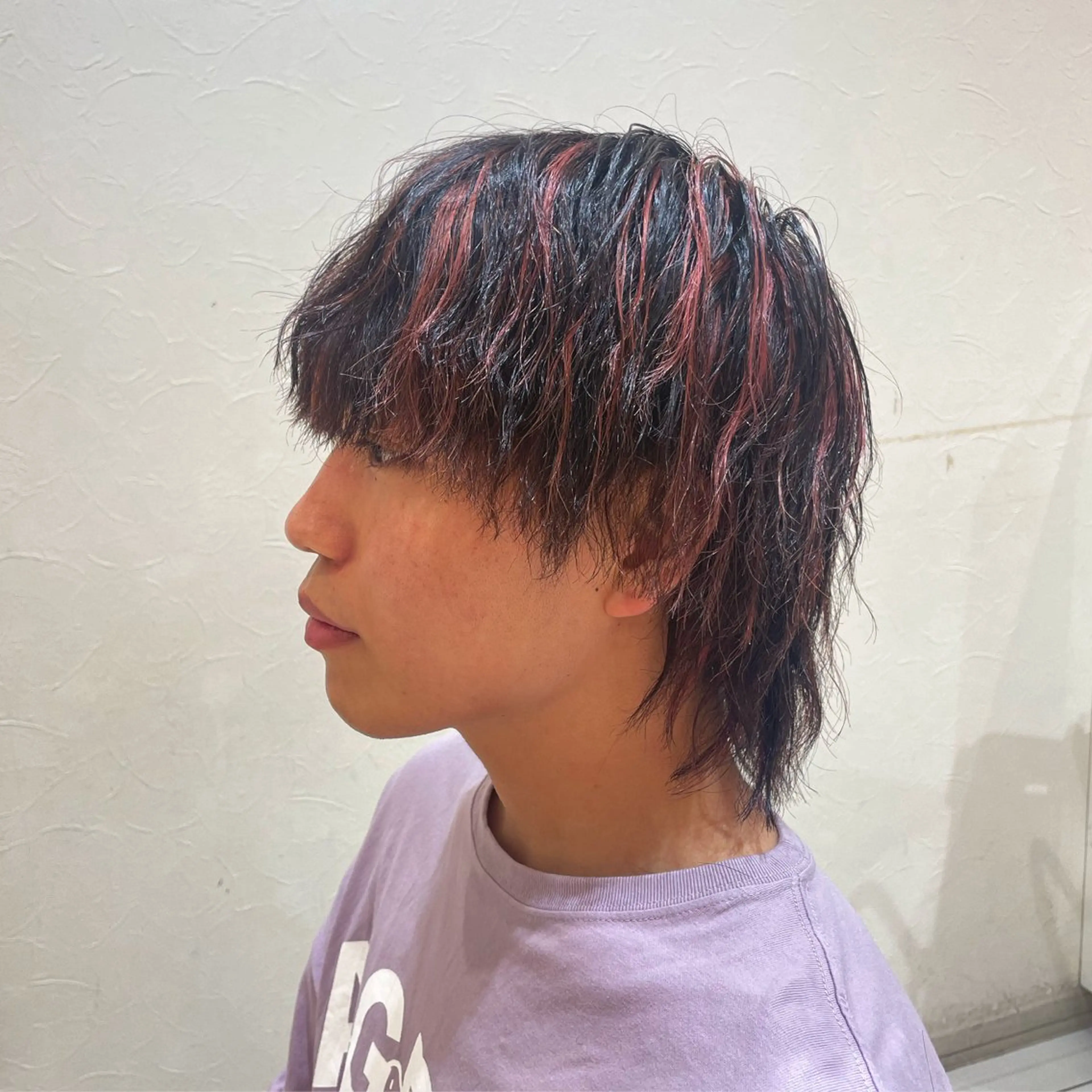 ショート カラー メンズ 渡辺 愛枝/艶カラー🩵のヘアスタイル