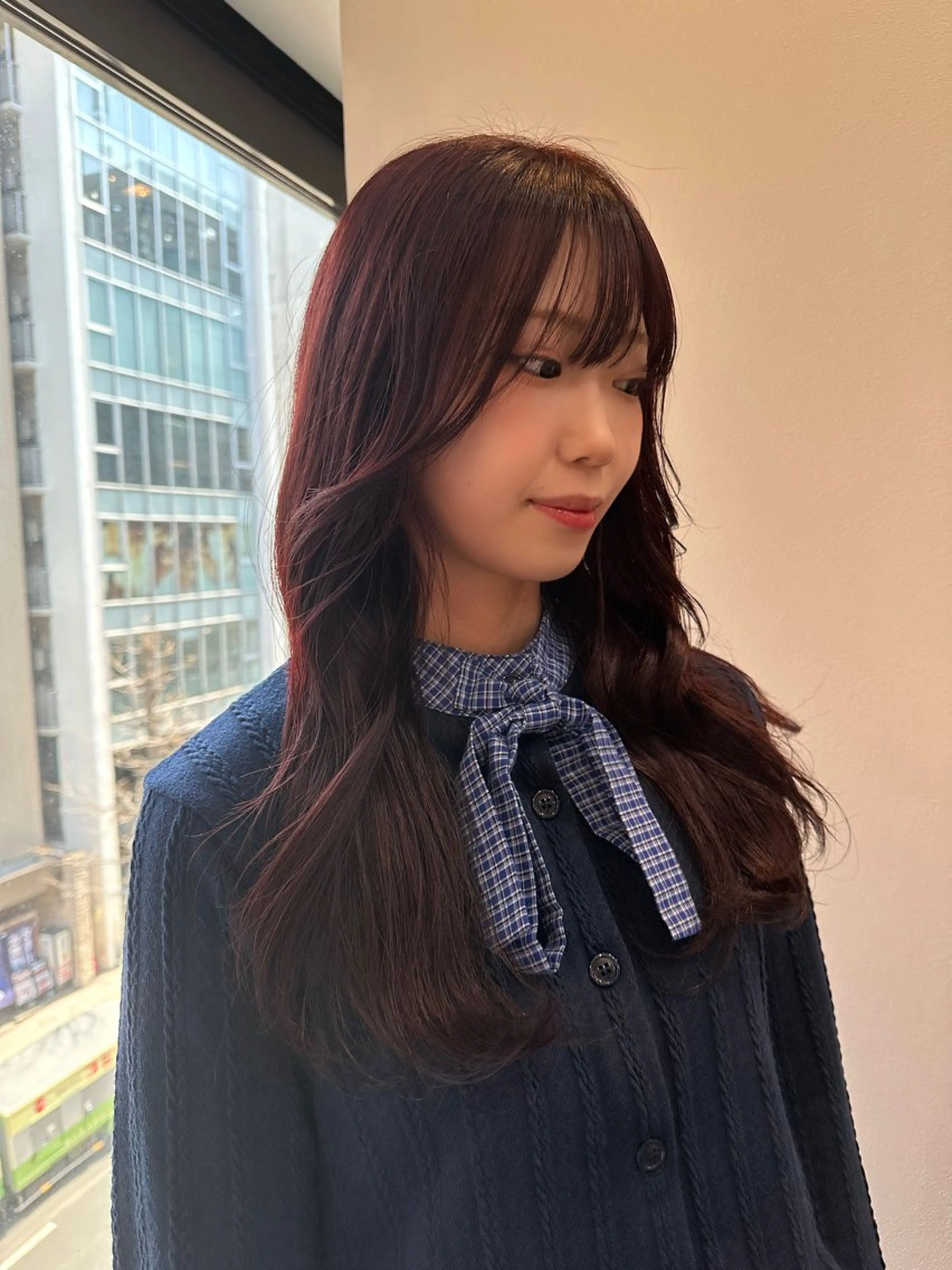 カラー ボルドーカラー bico所属・Reina 札幌美容師のヘアスタイル