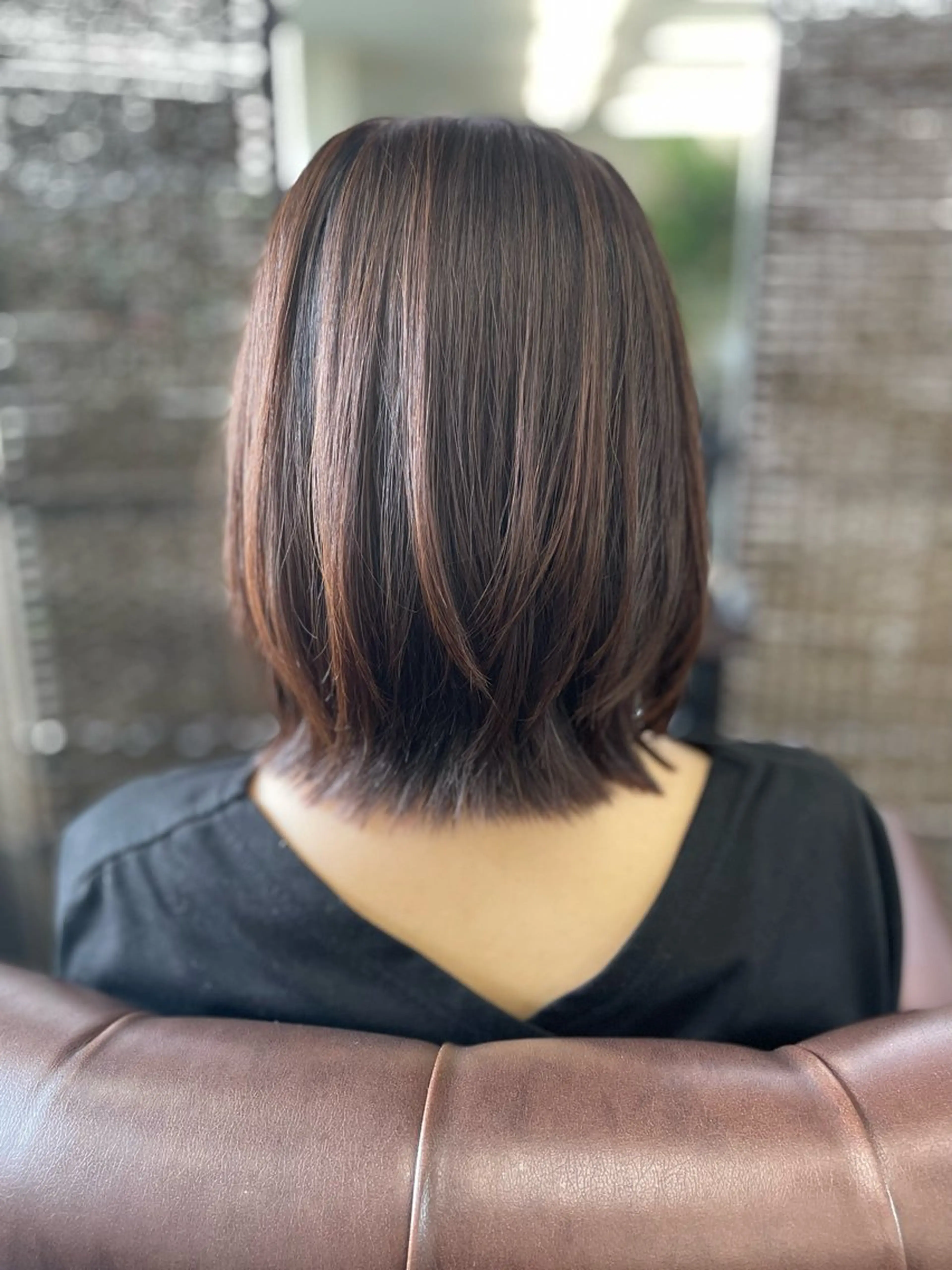 ミディアム レイヤーカット カット 沢田 瞳のヘアスタイル