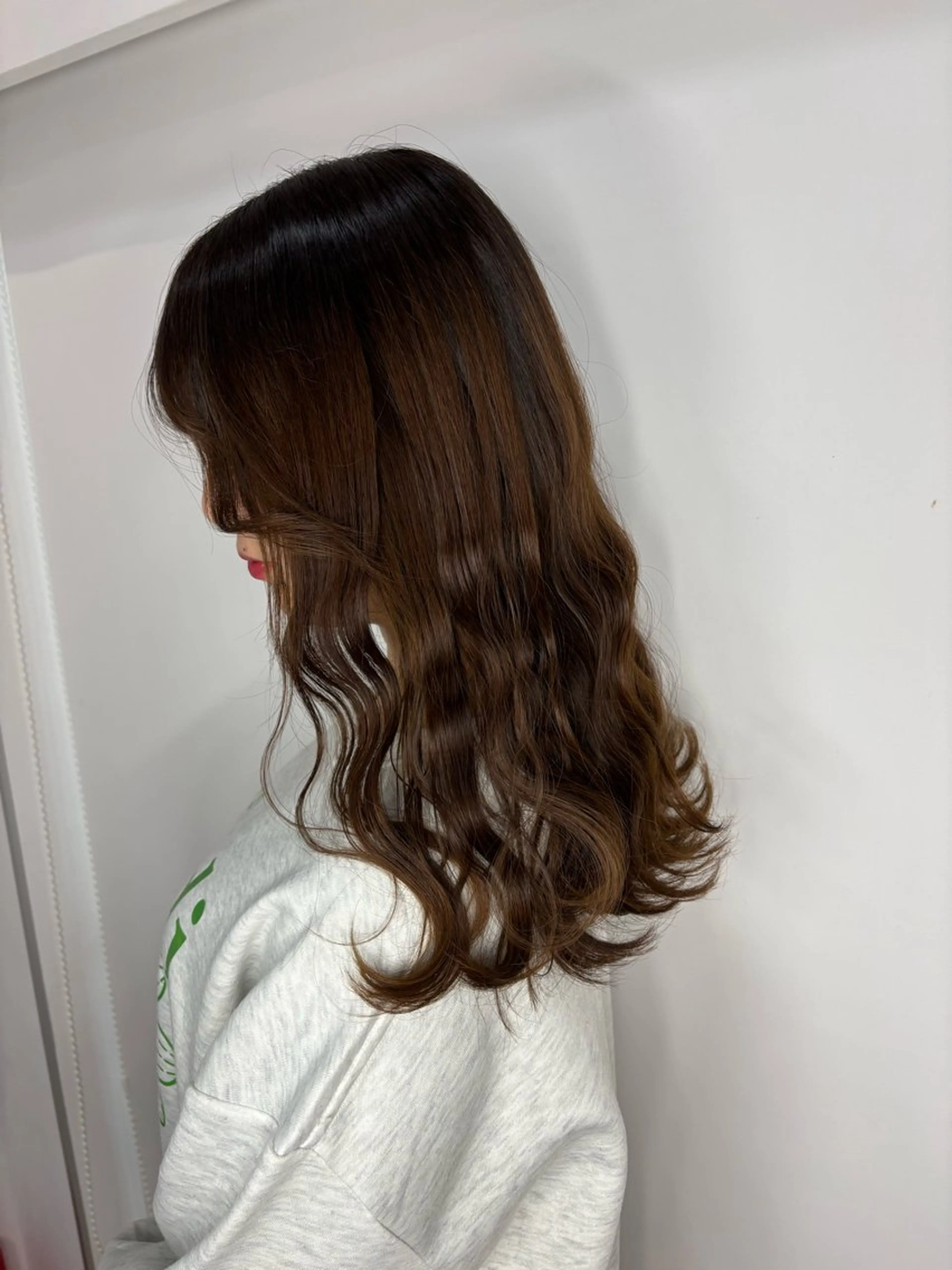 ミディアム カラー パーマ ヘアカラー 堀井 凌平のヘアスタイル