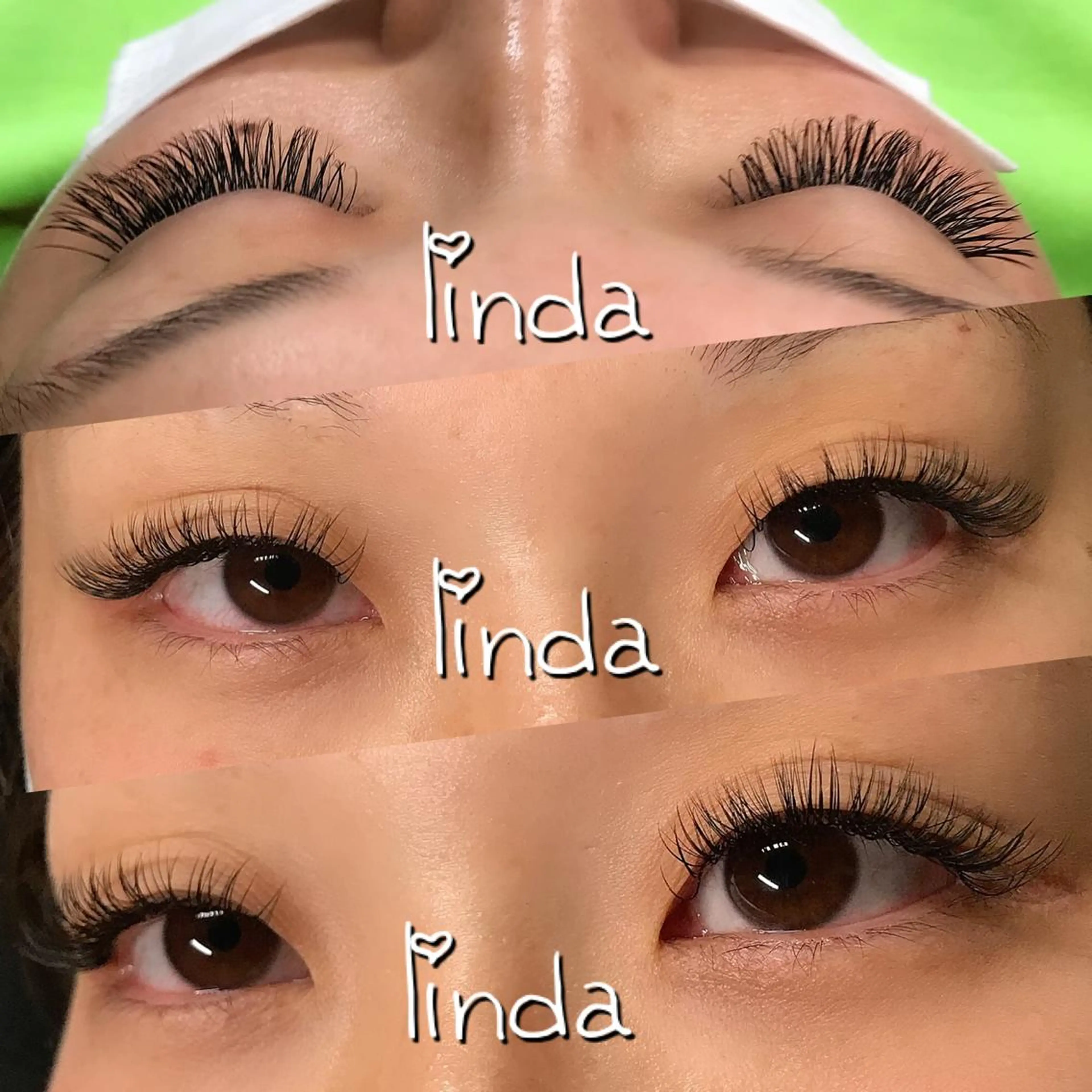 マツエク・マツパ 付け放題 フラットラッシュ linda lashesのマツエク・マツパデザイン