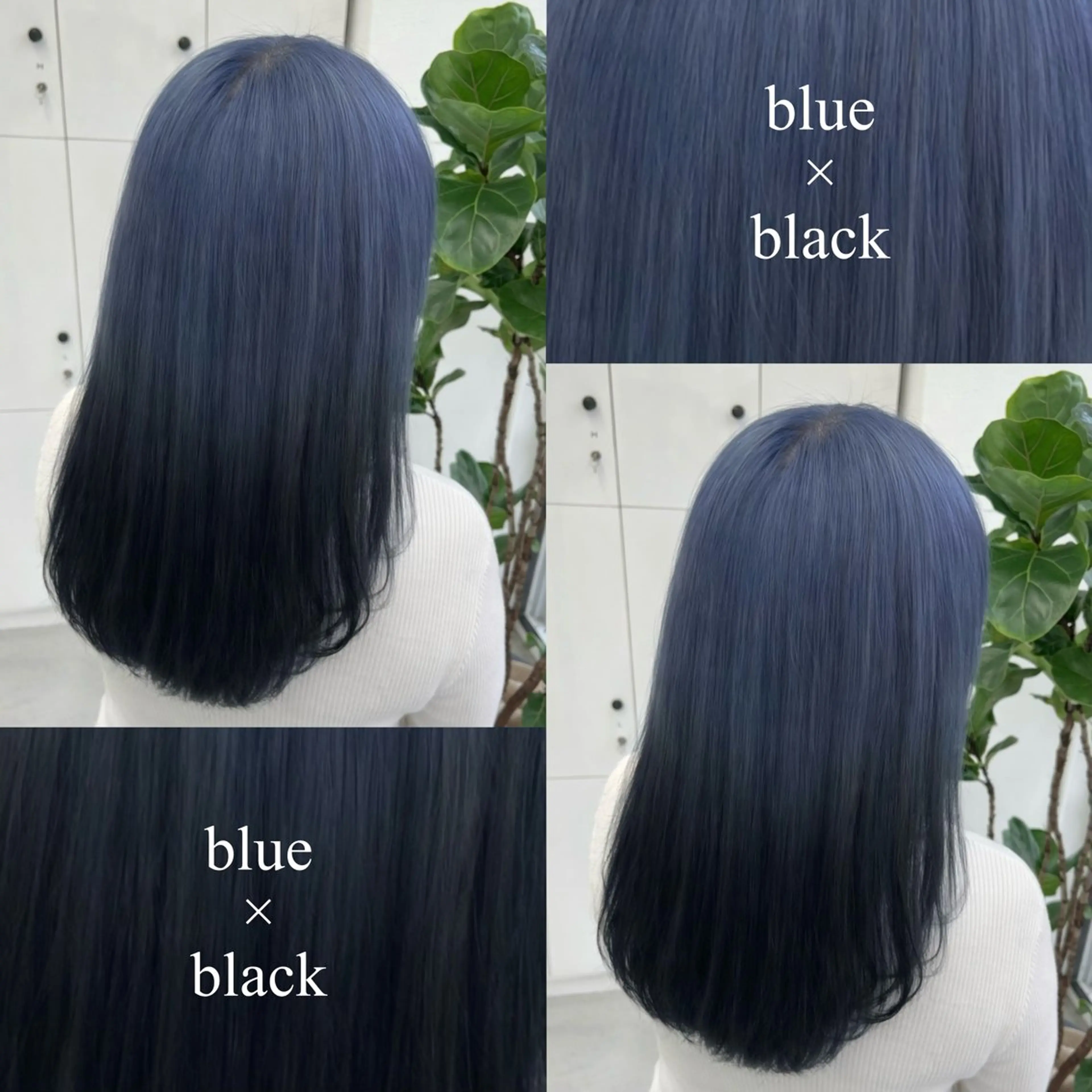 セミロング カラー ブルーカラー 透明感カラー デザインカラー ネイビーカラー 🌷︎あすか🌷 JILLSTUDIOのヘアスタイル