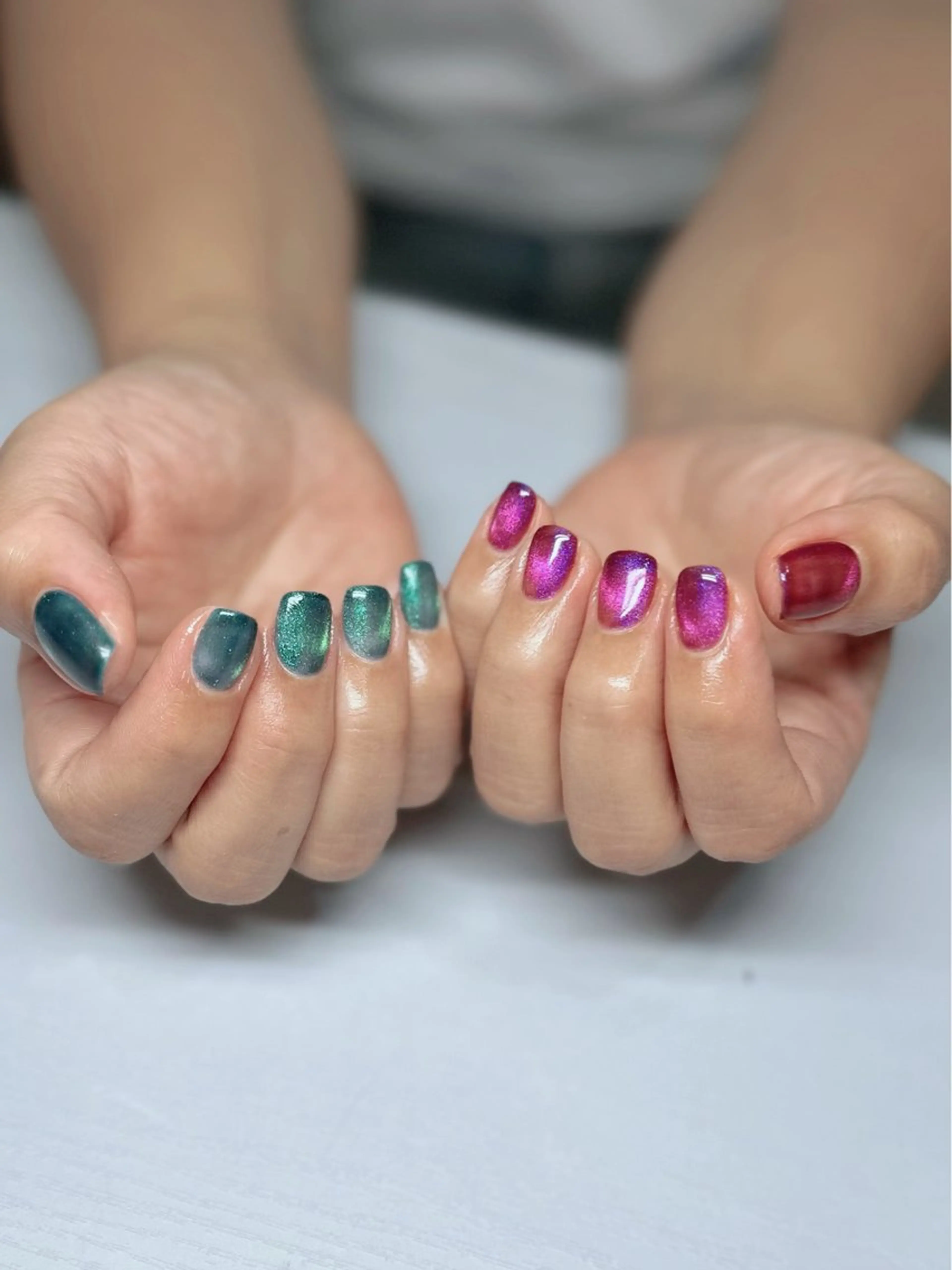 ネイル マグネットネイル マグネットワンカラー ワンカラーネイル ｎｙａｓｕ ｎａｉｌのネイルデザイン
