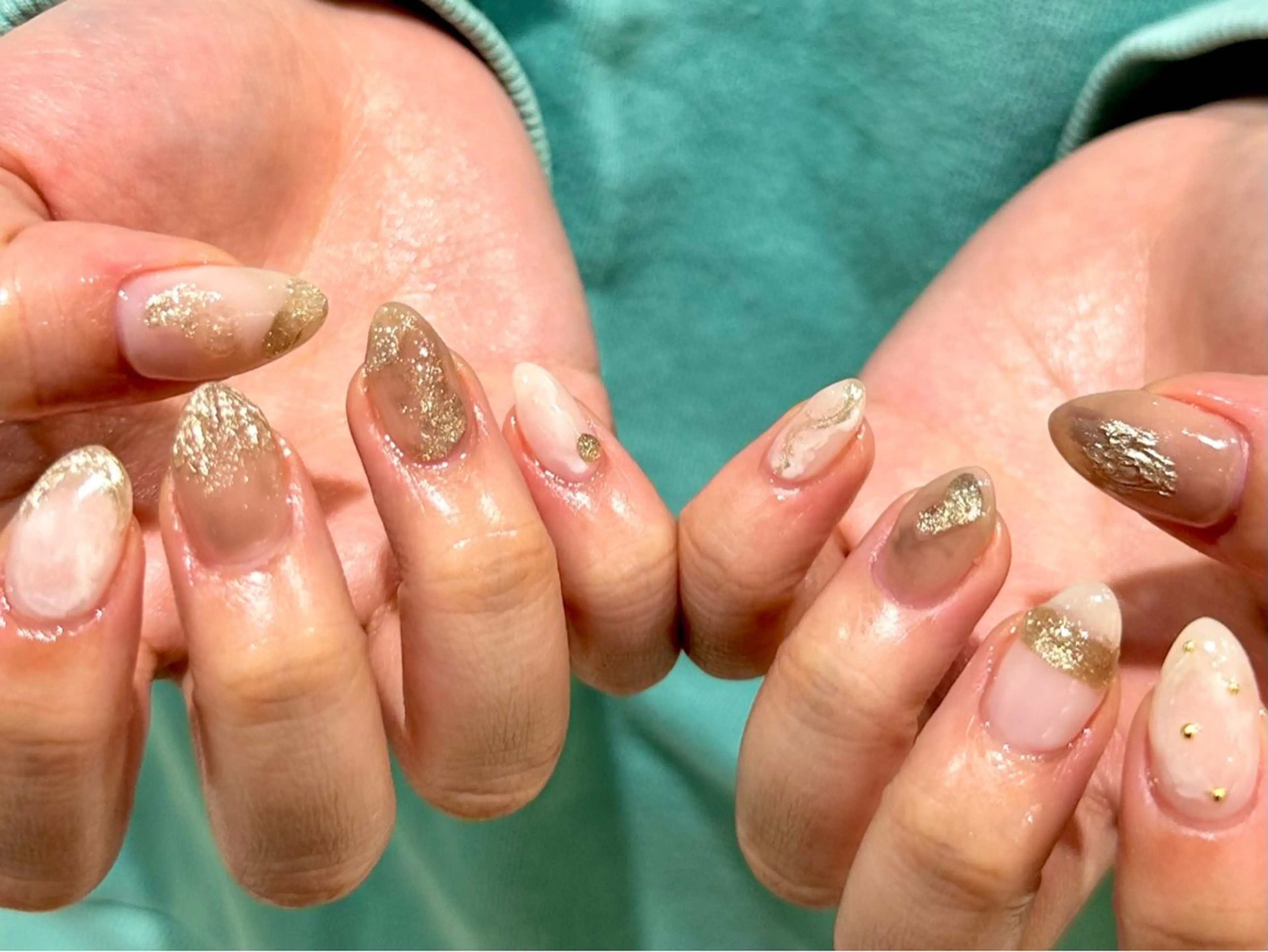 ネイル ニュアンスネイル 春ネイル ハンドネイル エムスラッシュセンター南sol所属・kano🫧 指名No.1💫のネイルデザイン