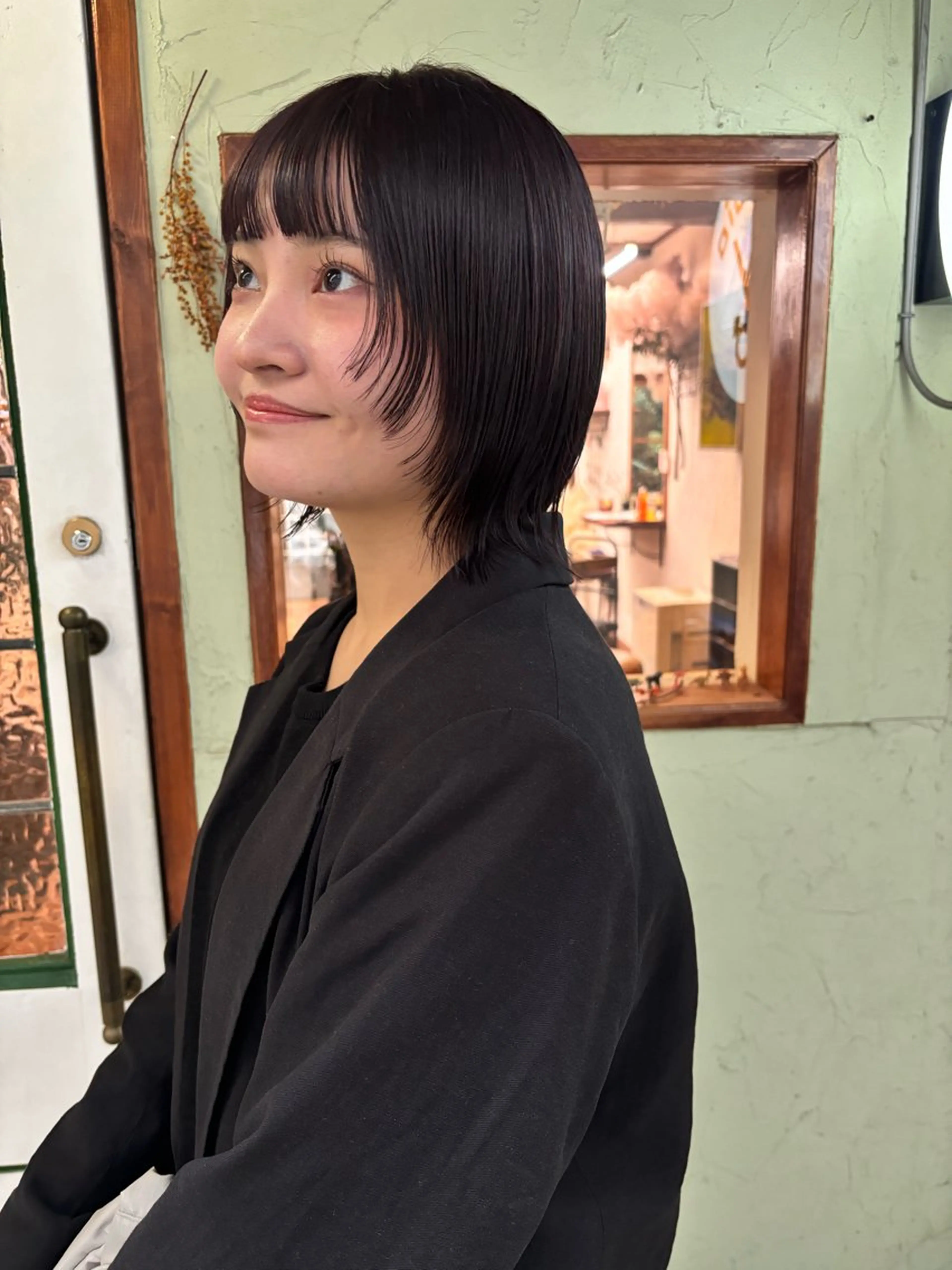 ショート 伸ばしかけ レイヤーカット カット 大石 朱純のヘアスタイル