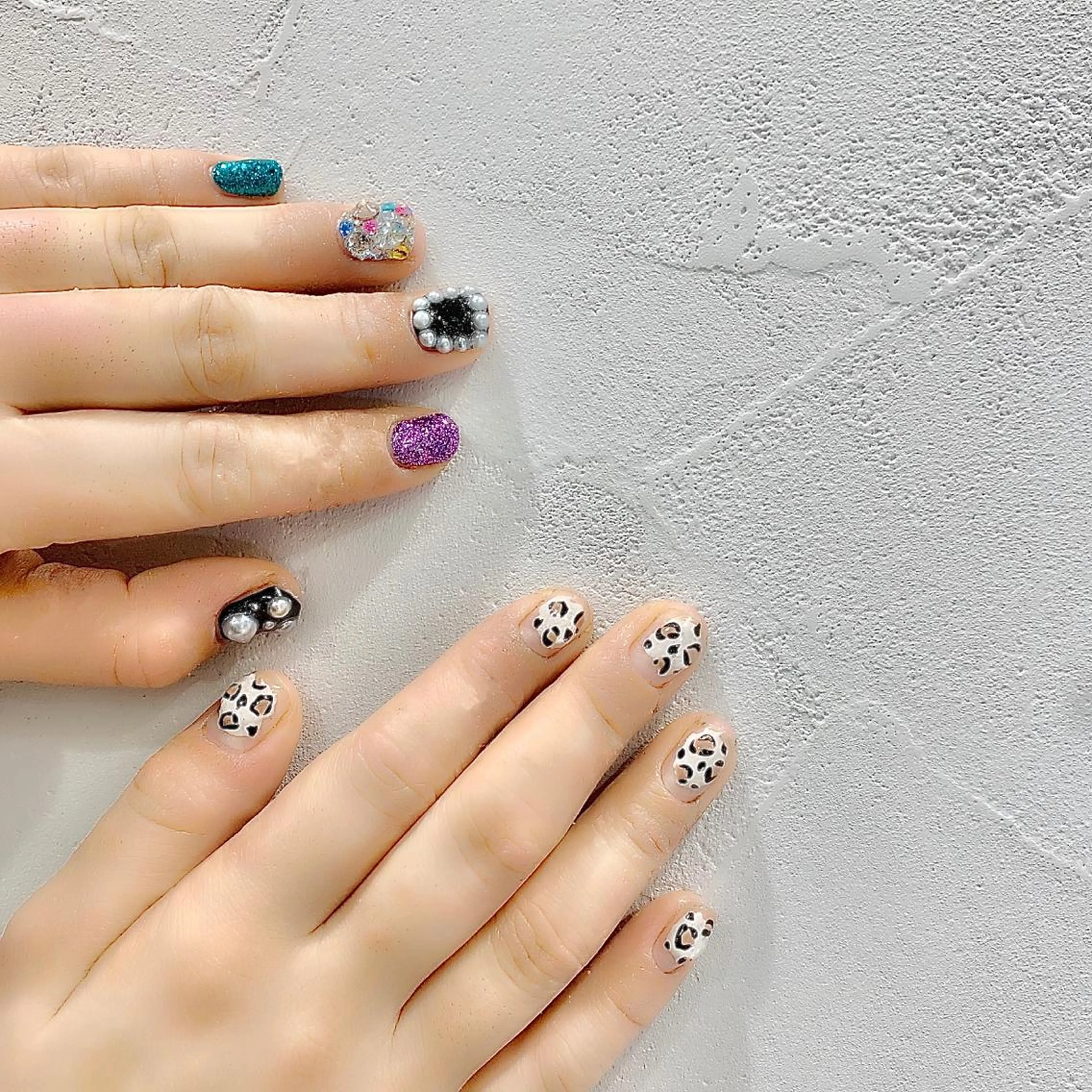 ネイル アニマル柄 ハンドネイル 佐藤 まりえのネイルデザイン