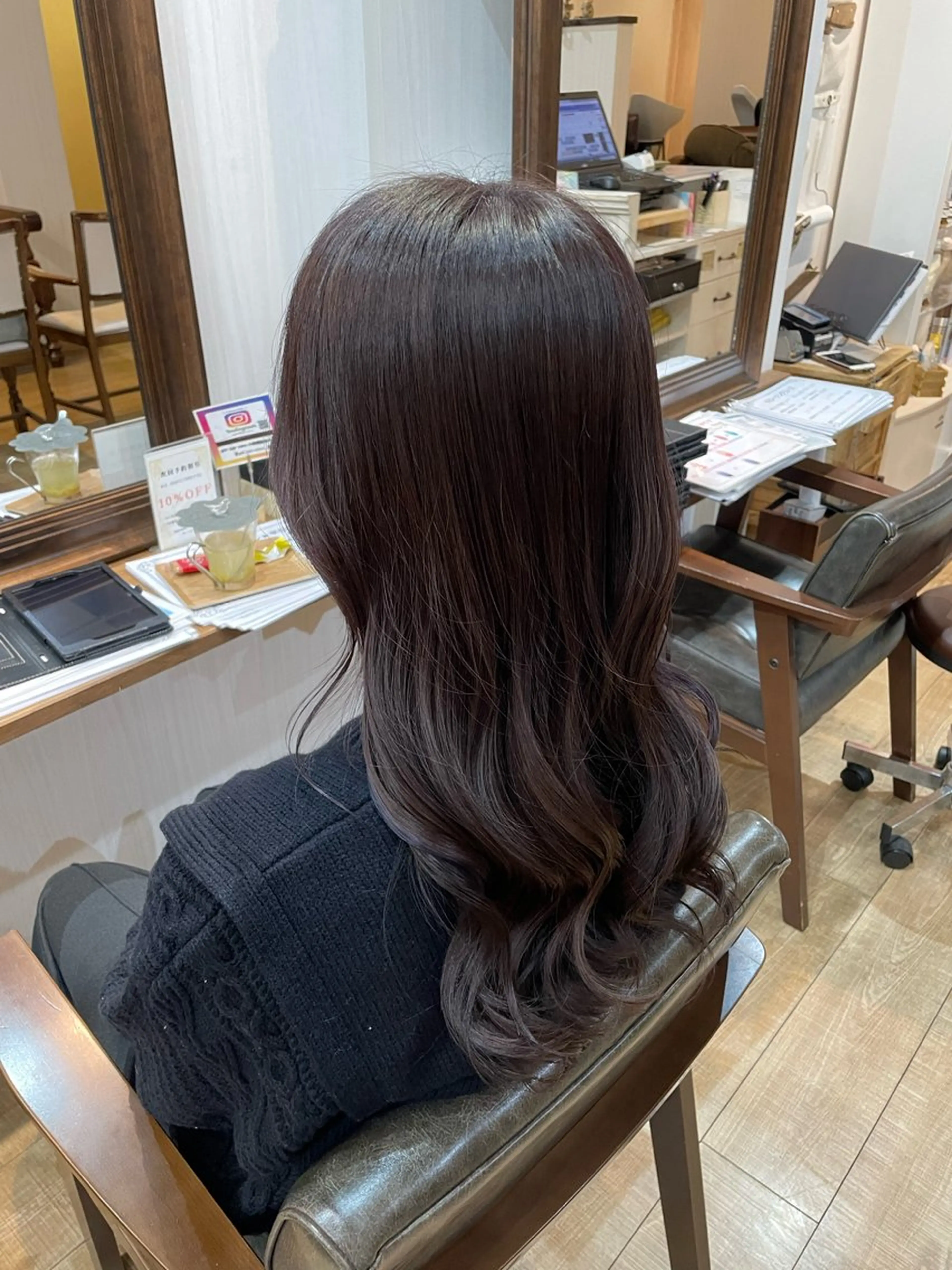 ロング ヘアカラー トリートメント 【ボブ/透明感カラー 】🎀上村美緒🎀のヘアスタイル