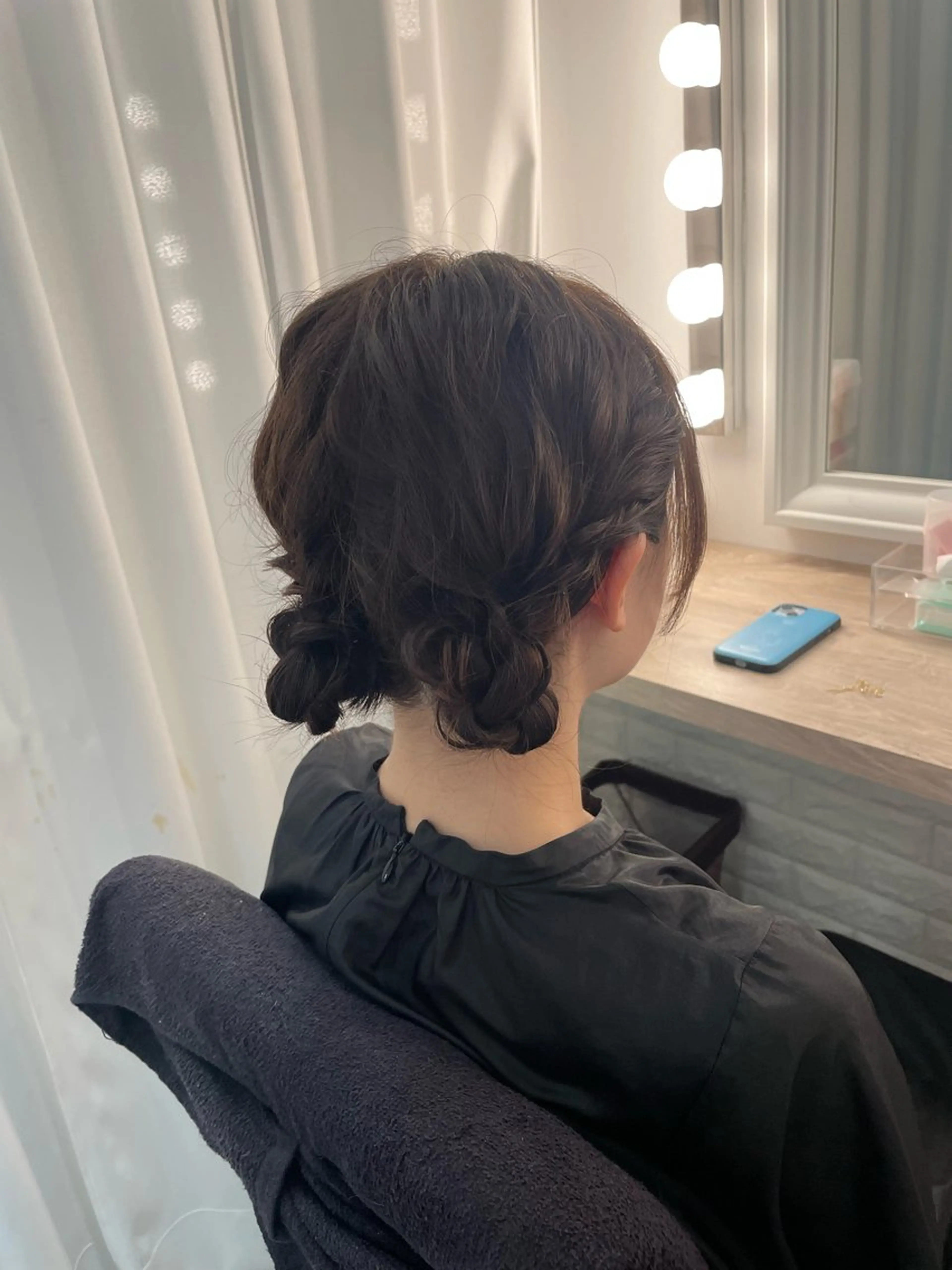 ミディアム ヘアセット 大江 一花のヘアスタイル