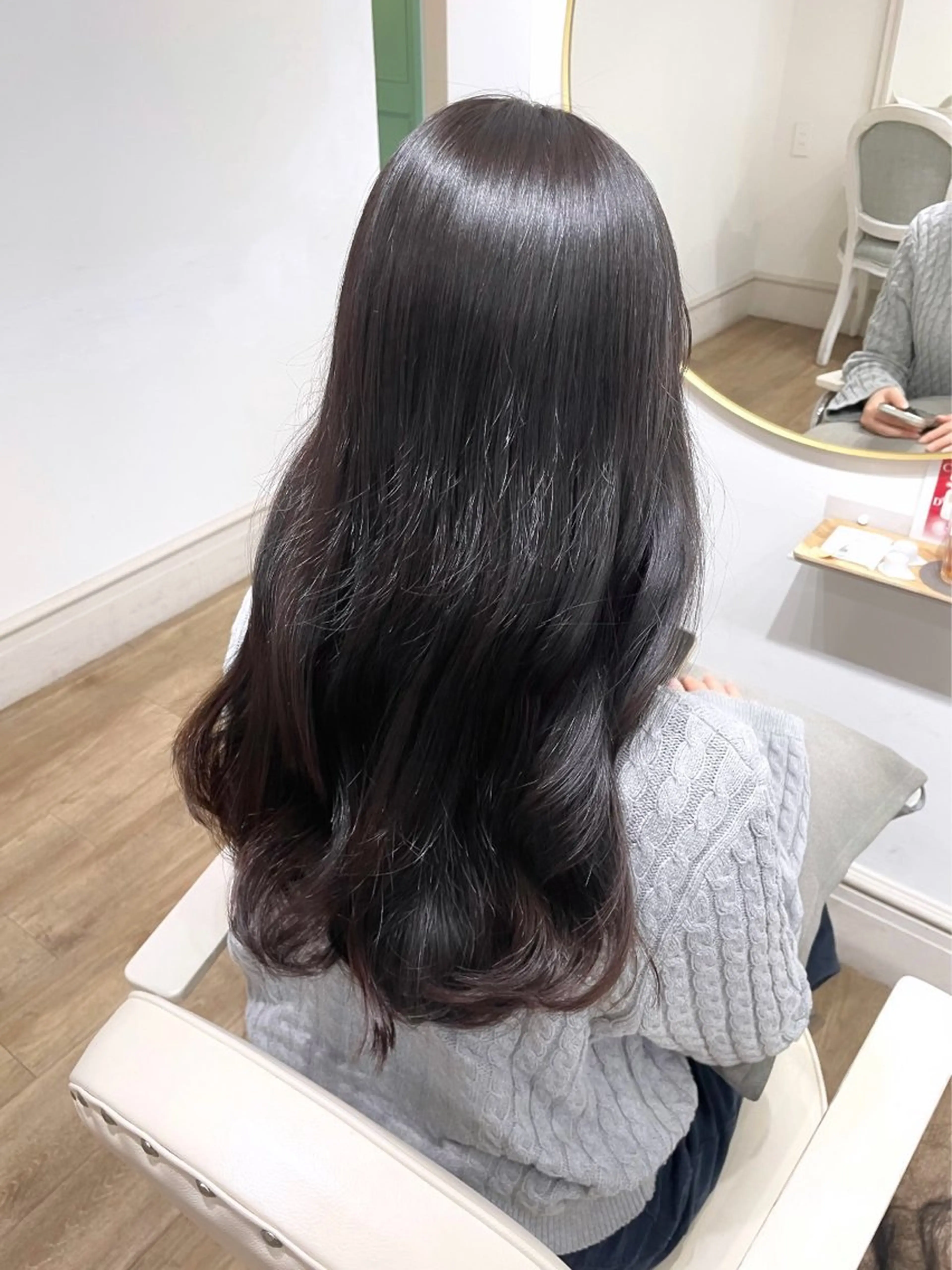 ロング カット ヘアカラー トリートメント ももか /韓国style🖤のヘアスタイル