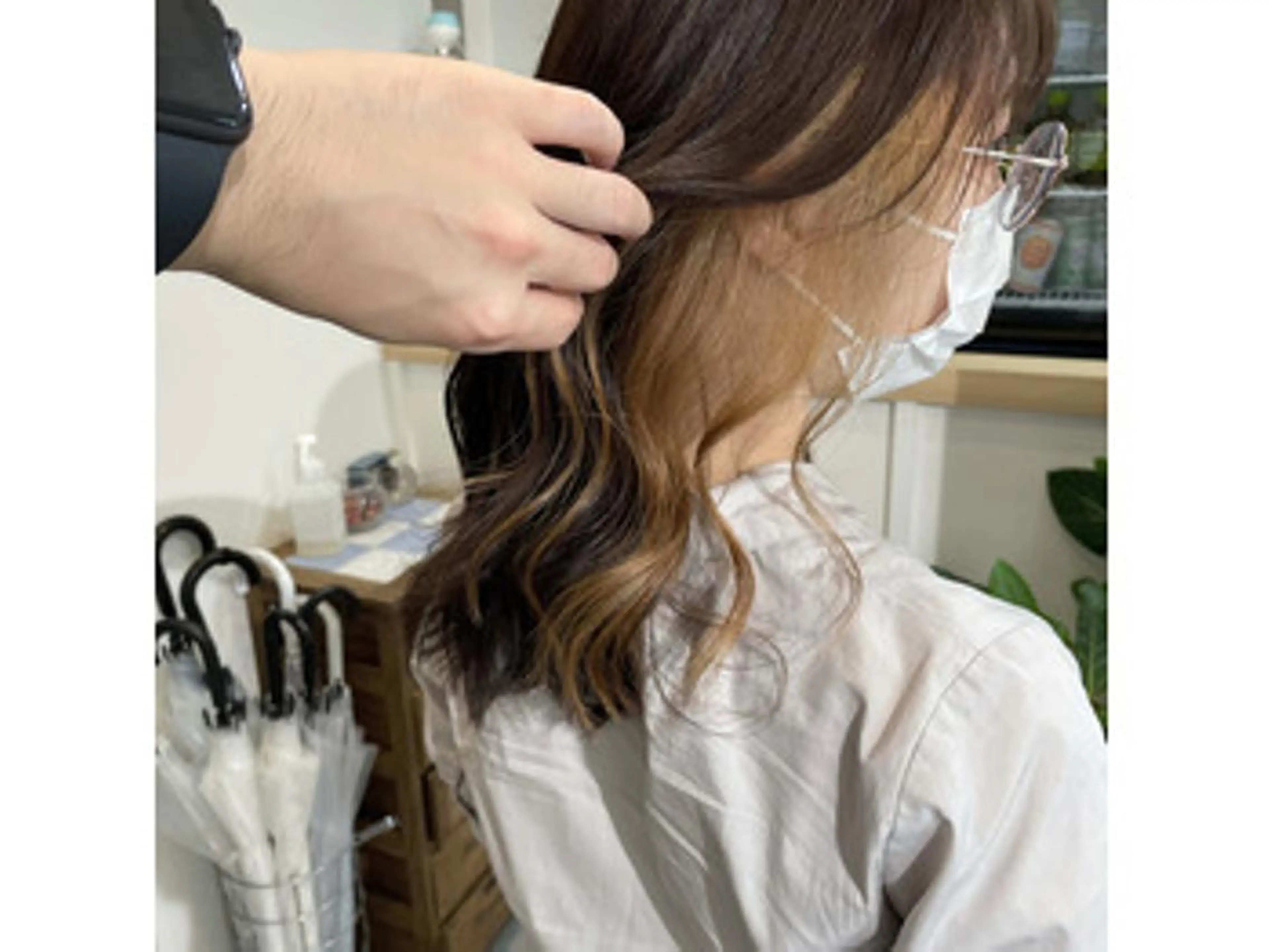 ミディアム カラー 髪質改善 Noe心斎橋店のヘアスタイル