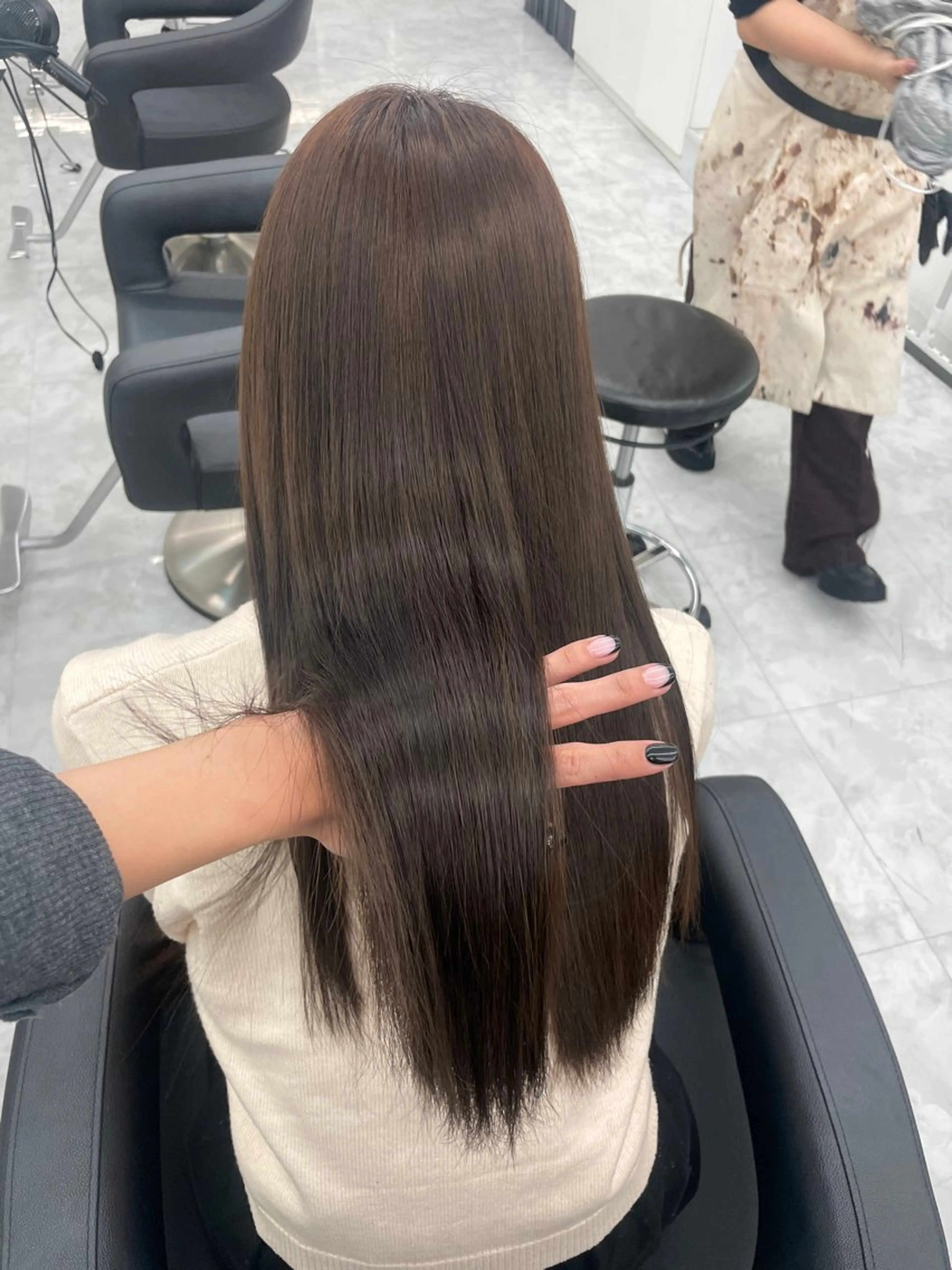 セミロング カット ヘアカラー MOE 福岡韓国ヘア✧︎のヘアスタイル