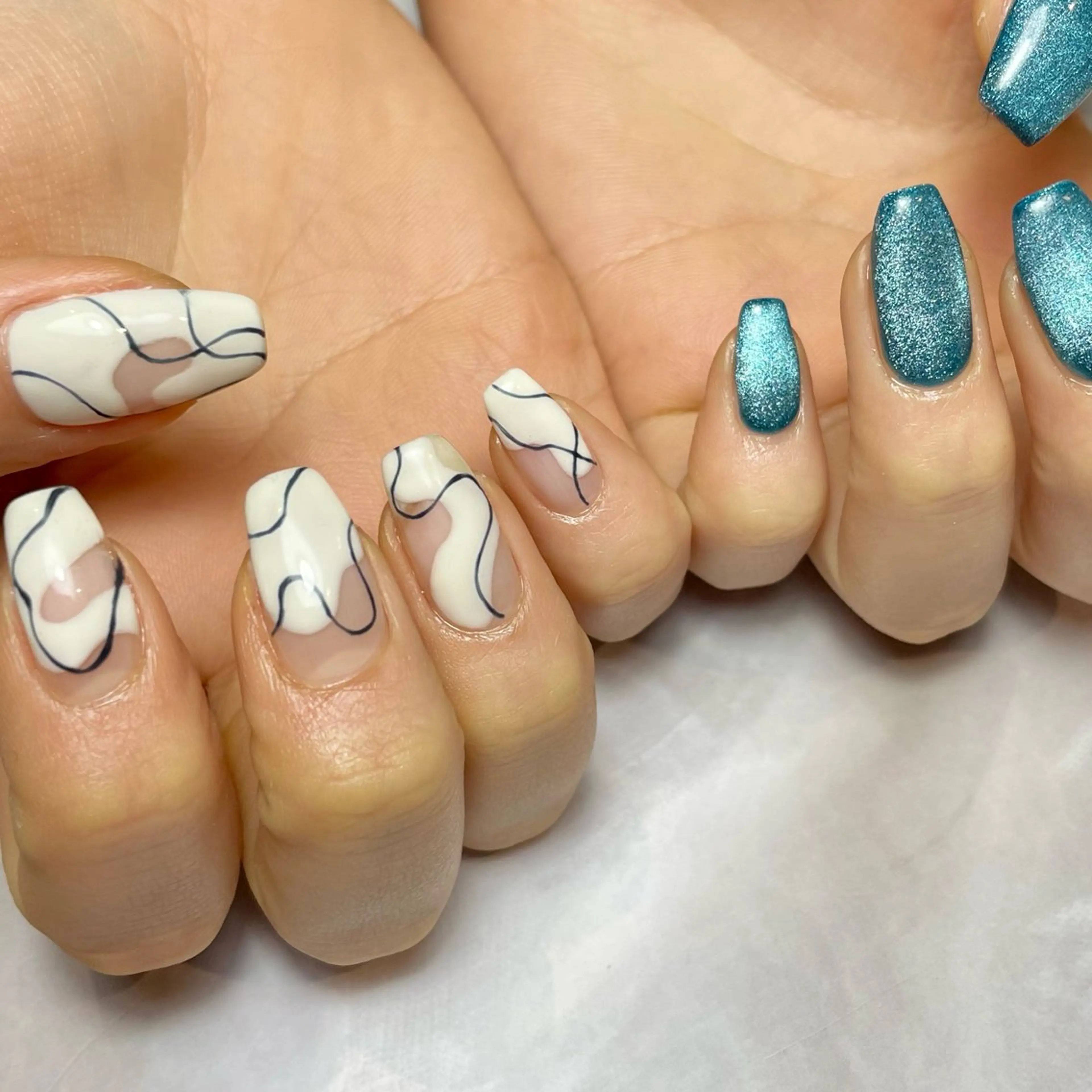 ネイル カジュアル 持ち込み ニュアンスネイル ハンドネイル Reflection marikoのネイルデザイン