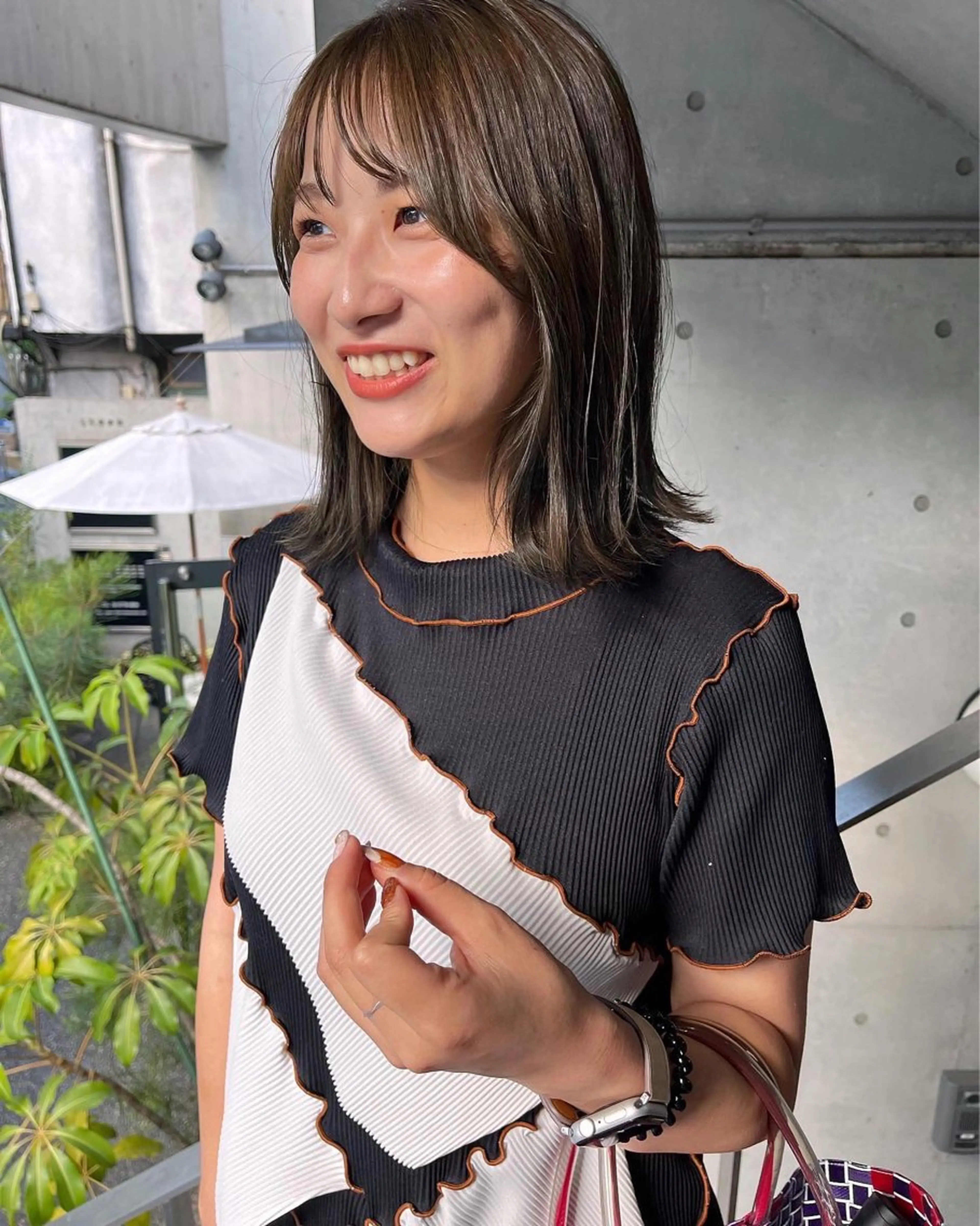 ミディアム カラー ベージュカラー オリーブベージュ GO TODAY SHAiRE SALON表参道Polaris店所属・暖色カラー/ピンク カラー/HARUKAのヘアスタイル