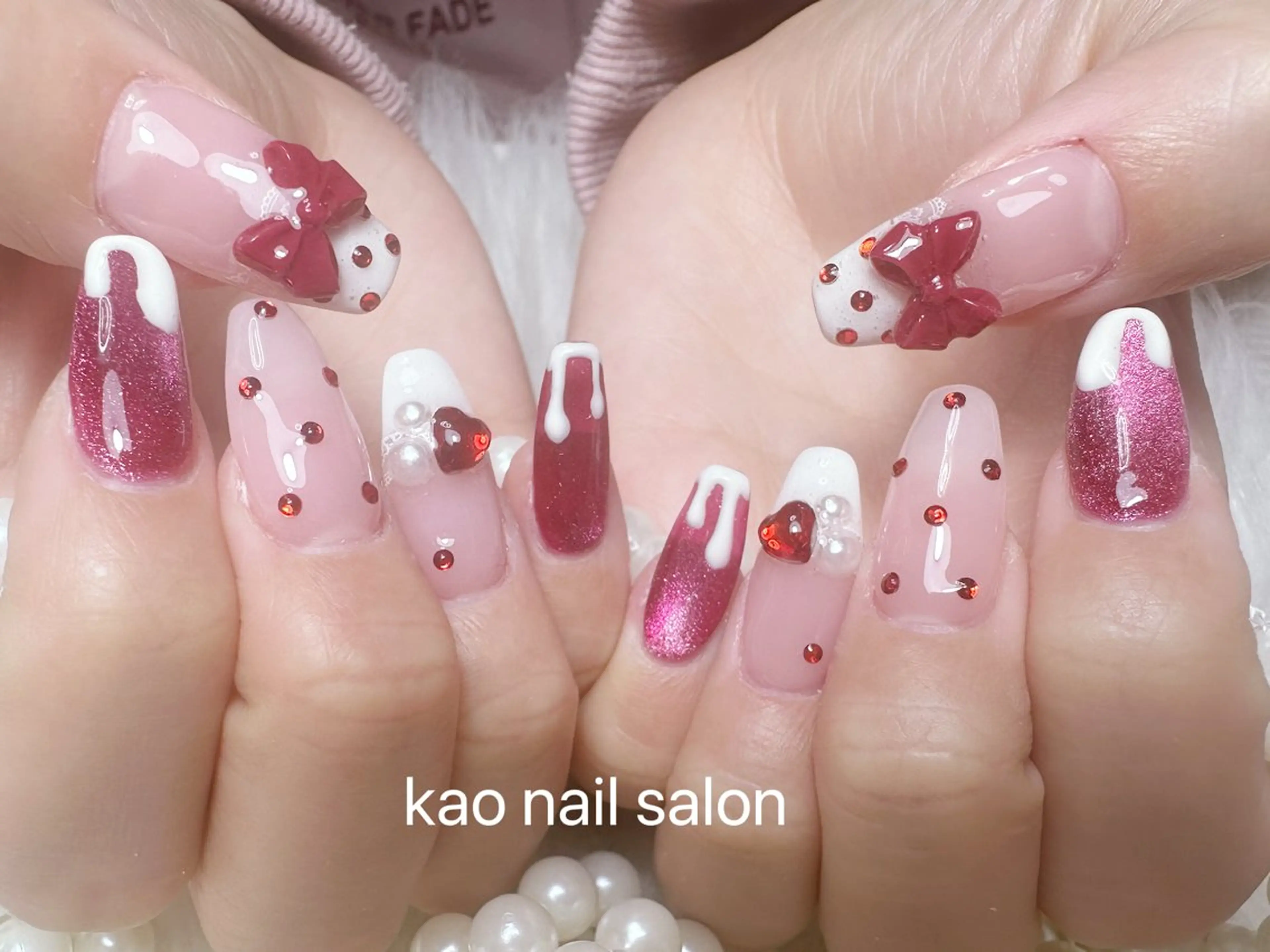 ネイル ハンドネイル kao nail マグネット/長さだしのネイルデザイン