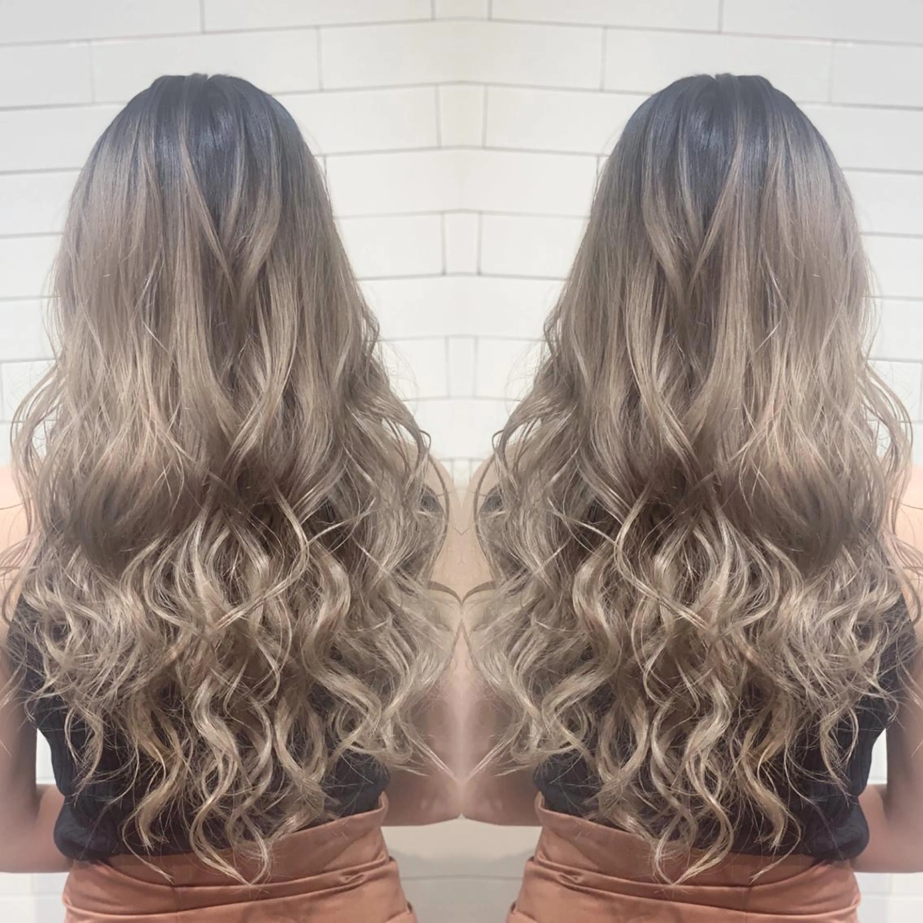 ロング カラー ヘアアレンジ ヘアカラー 髪質改善×ハイトーン 中田啄也のヘアスタイル