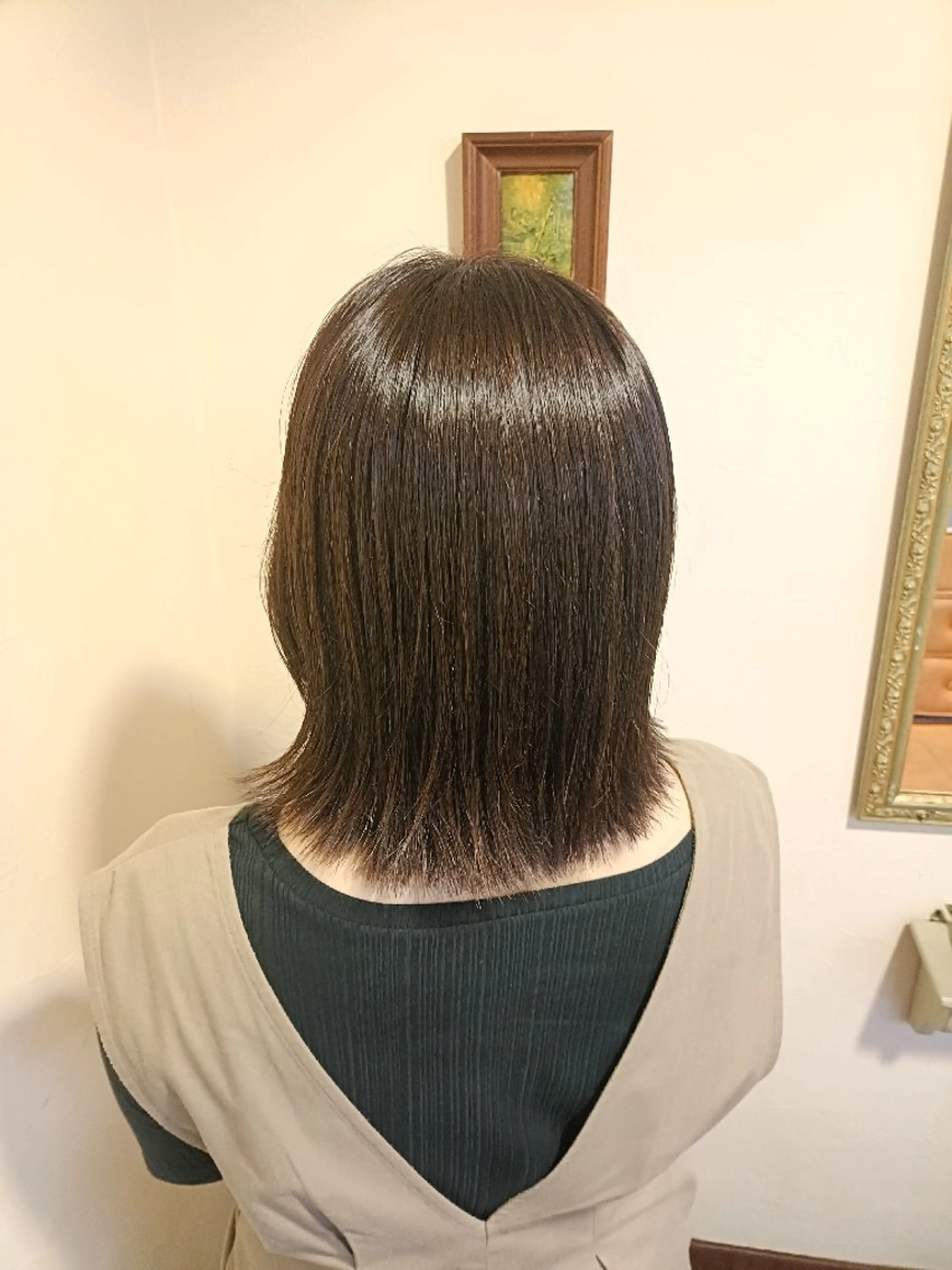 ミディアム カラー ブラウンカラー オレンジ オレンジブラウン カット ヘアカラー ASAKO ✴︎アメリシュシュのヘアスタイル