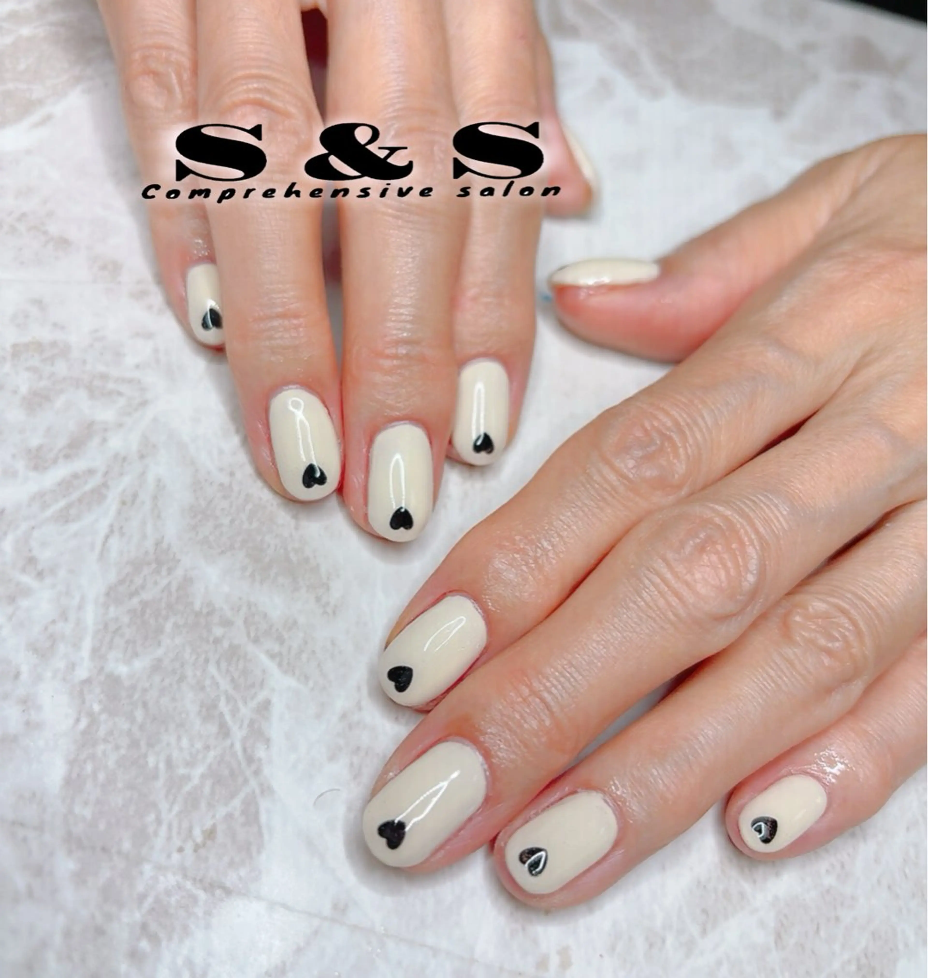 ネイル 長さ出し ハート メンズネイル 持ち込み S&S 村田小百合のネイルデザイン