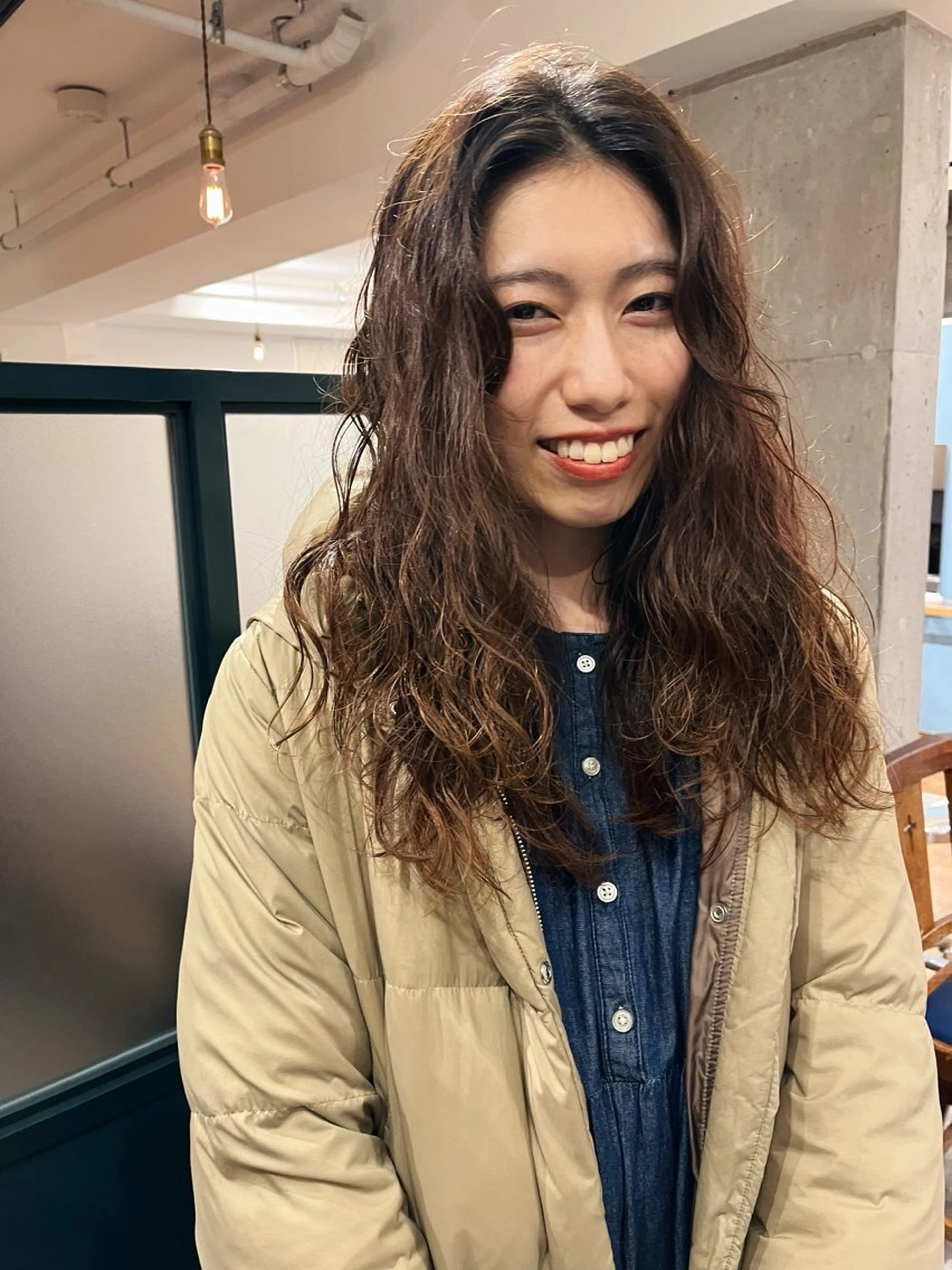 ロング パーマ 暖色/パーマ 🌼クニトウメイのヘアスタイル