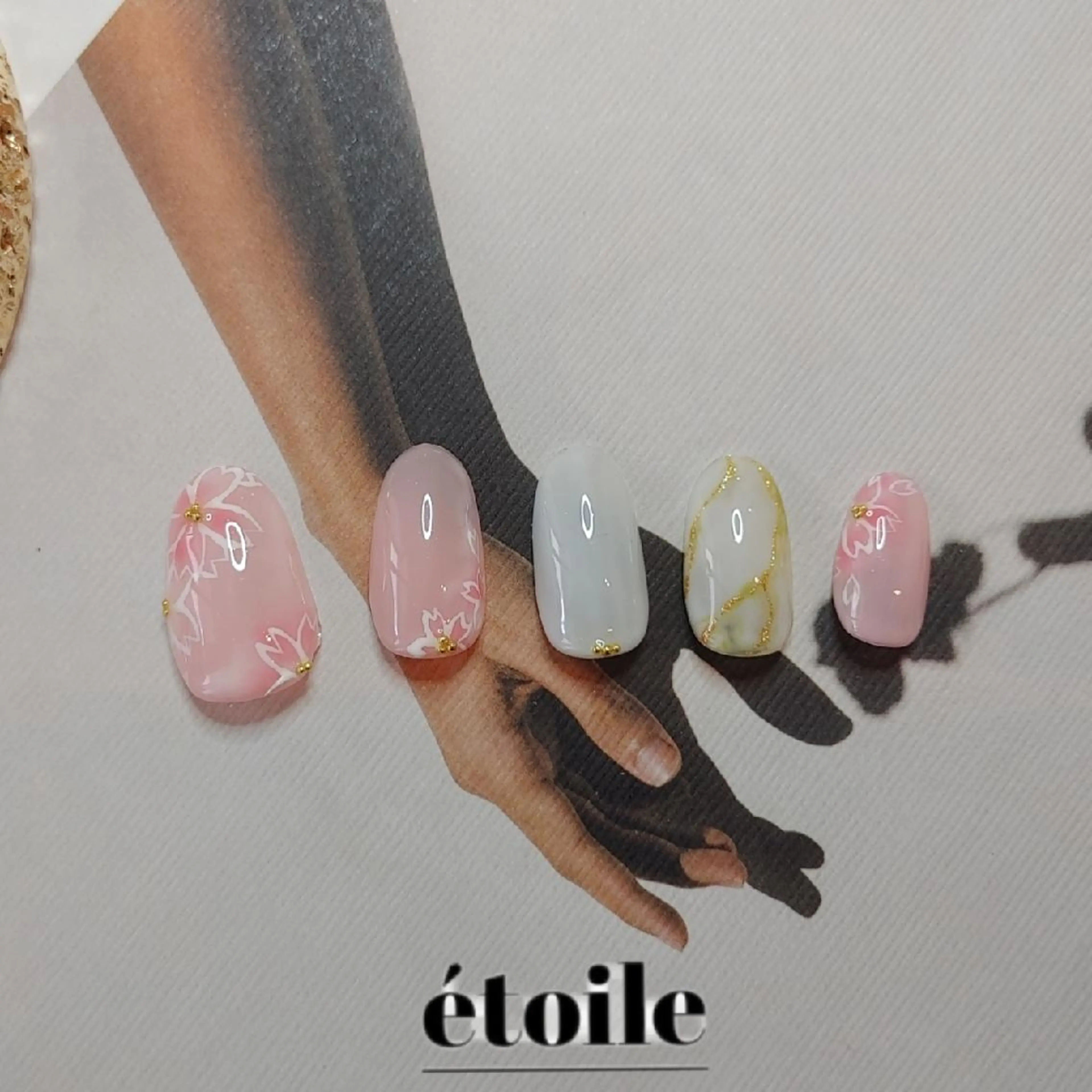 ネイル 桜ネイル étoile(エトワール)所属・山田 可愛のネイルデザイン