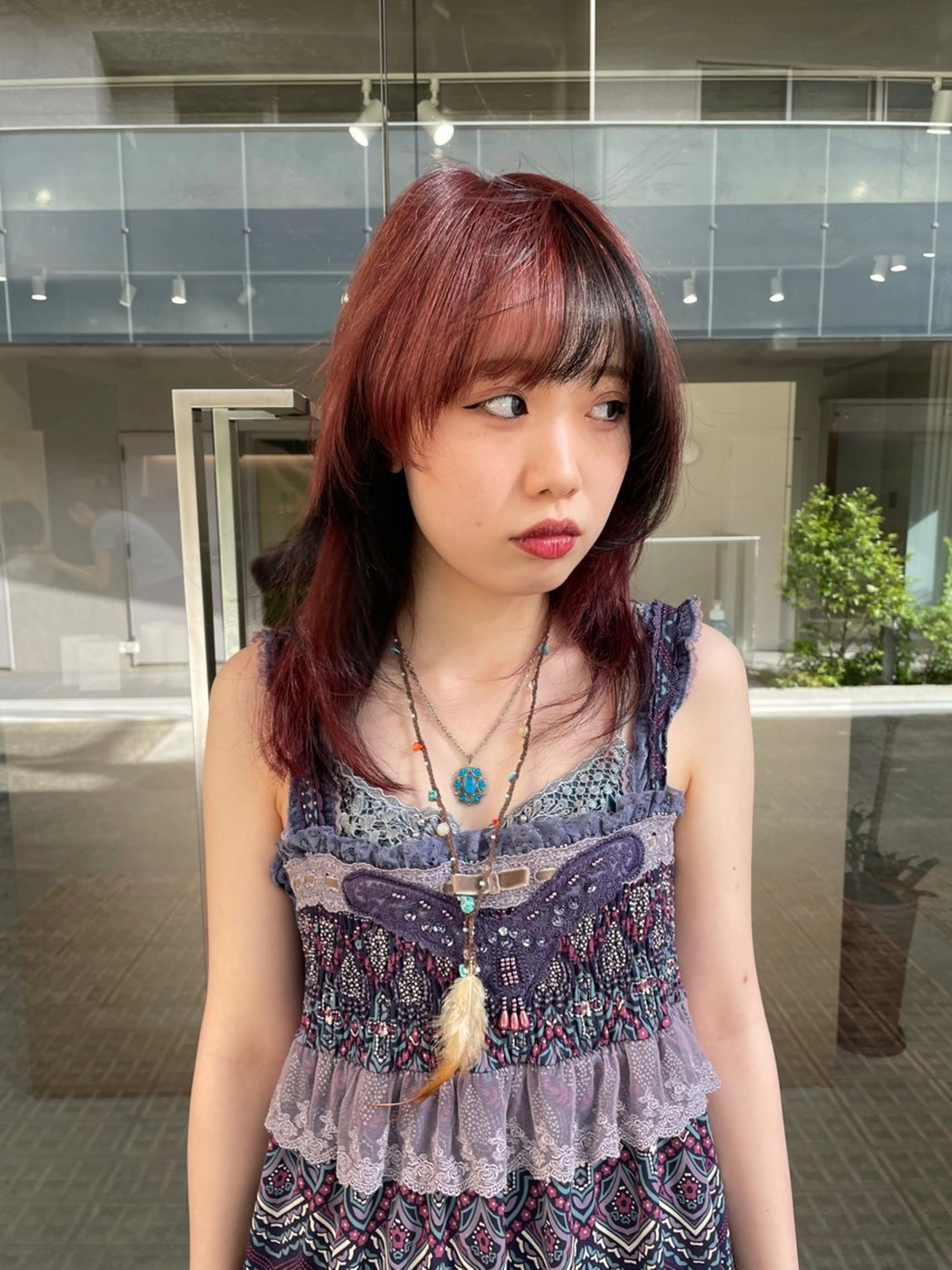 ミディアム カラー 吉田一輝 外国人パーマのヘアスタイル