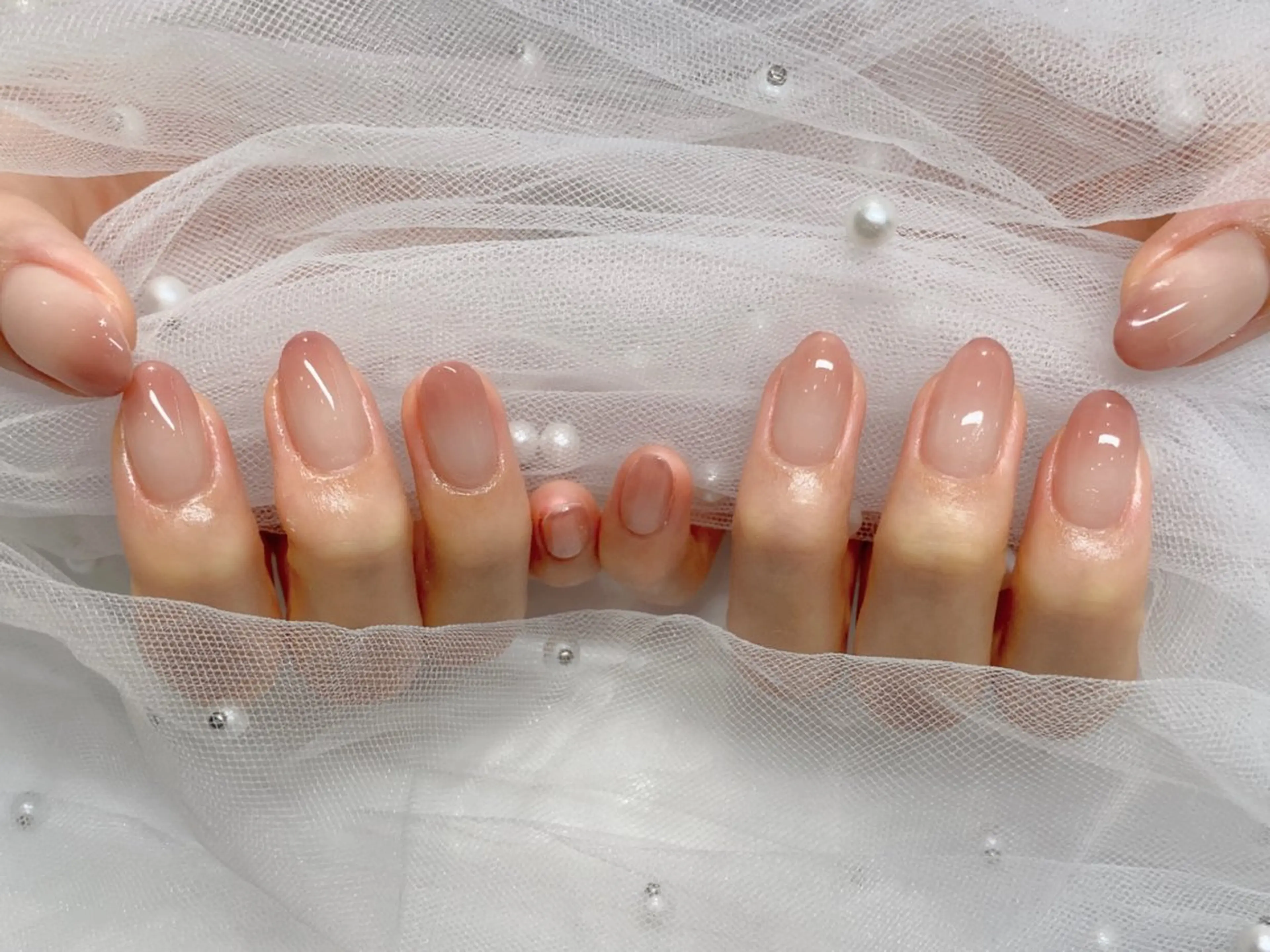 ネイル I-nailロング /ワンホン/キラキラのネイルデザイン