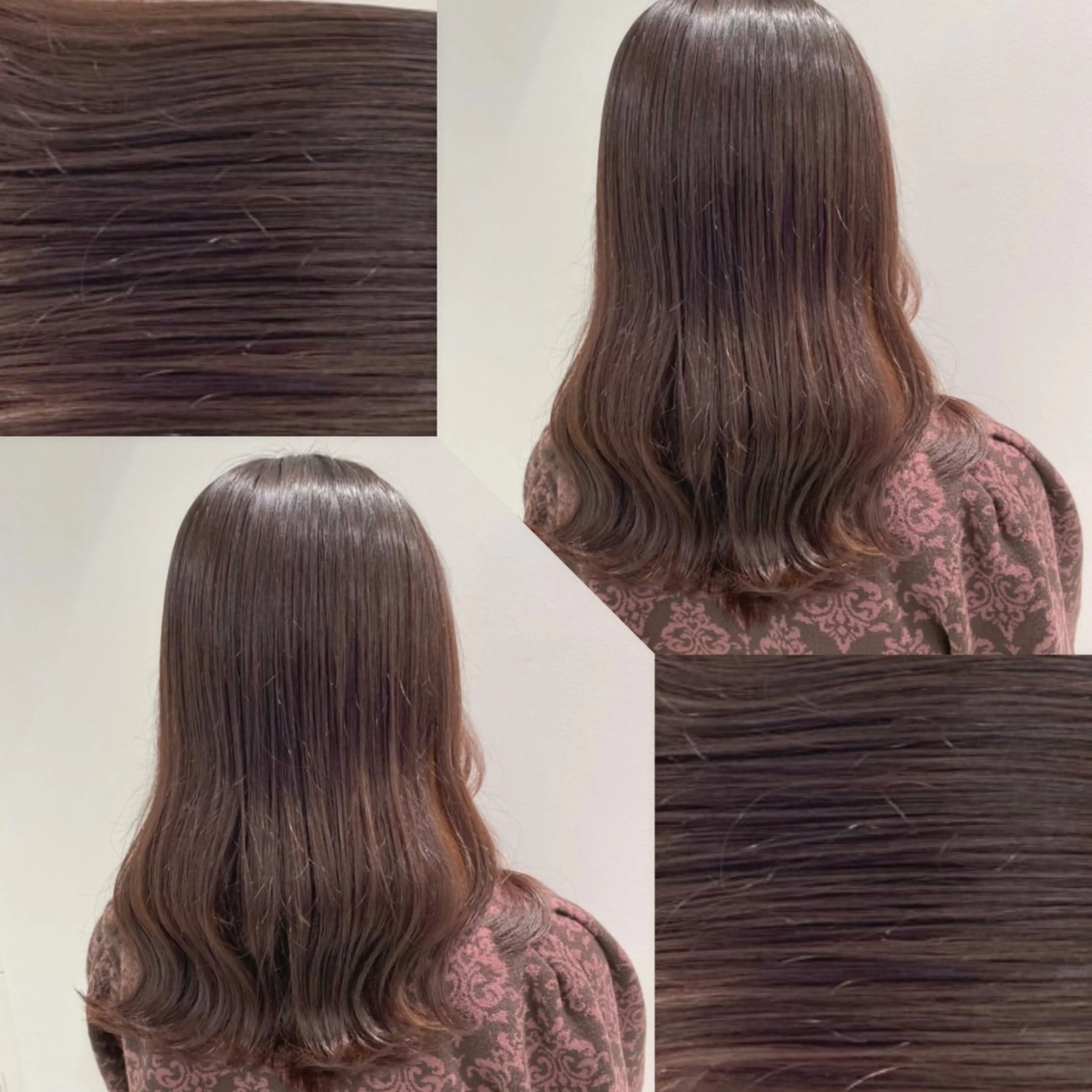 ミディアム カラー ヘアカラー トリートメント ヘッドスパ ヘアセット 韓国風ベージュ🤎 赤みなし🌿横浜🤎のヘアスタイル