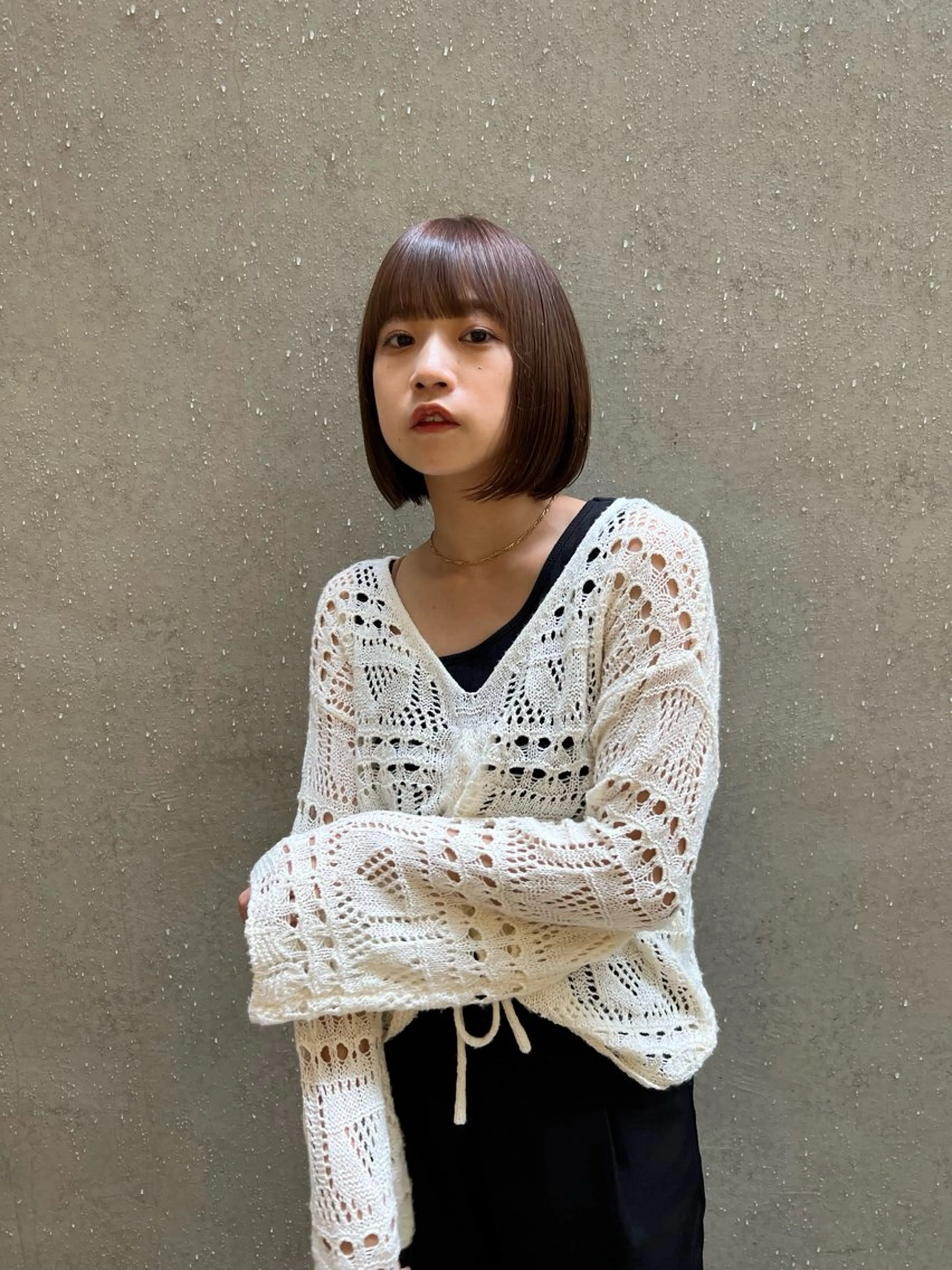 ミディアム 艶ボブ×髪質改善トリ ートメントRICOのヘアスタイル