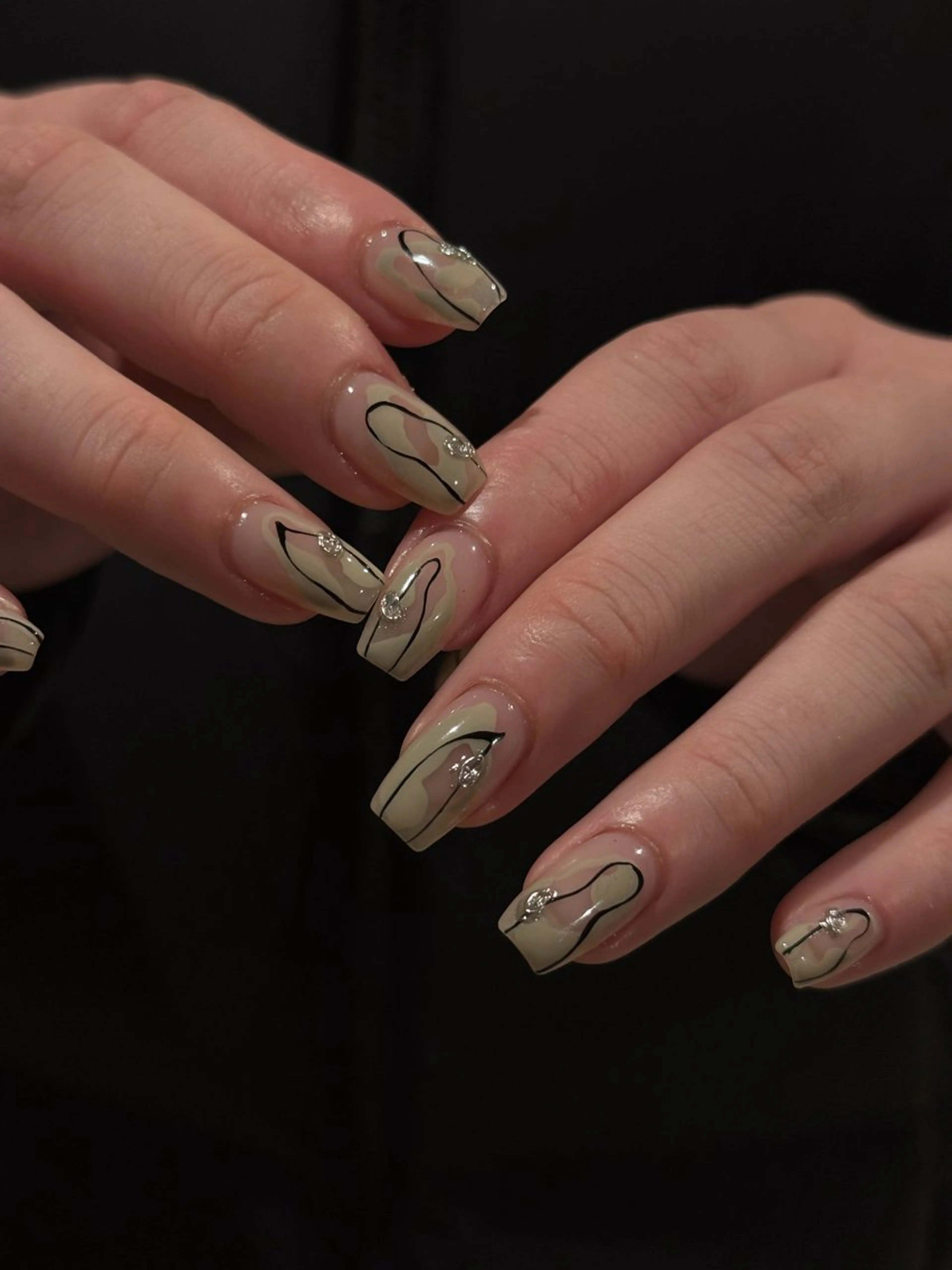 ネイル カジュアル クリアネイル ジェルネイル マグネットネイル ミラーネイル ハンドネイル filonnail /　kotoneのネイルデザイン