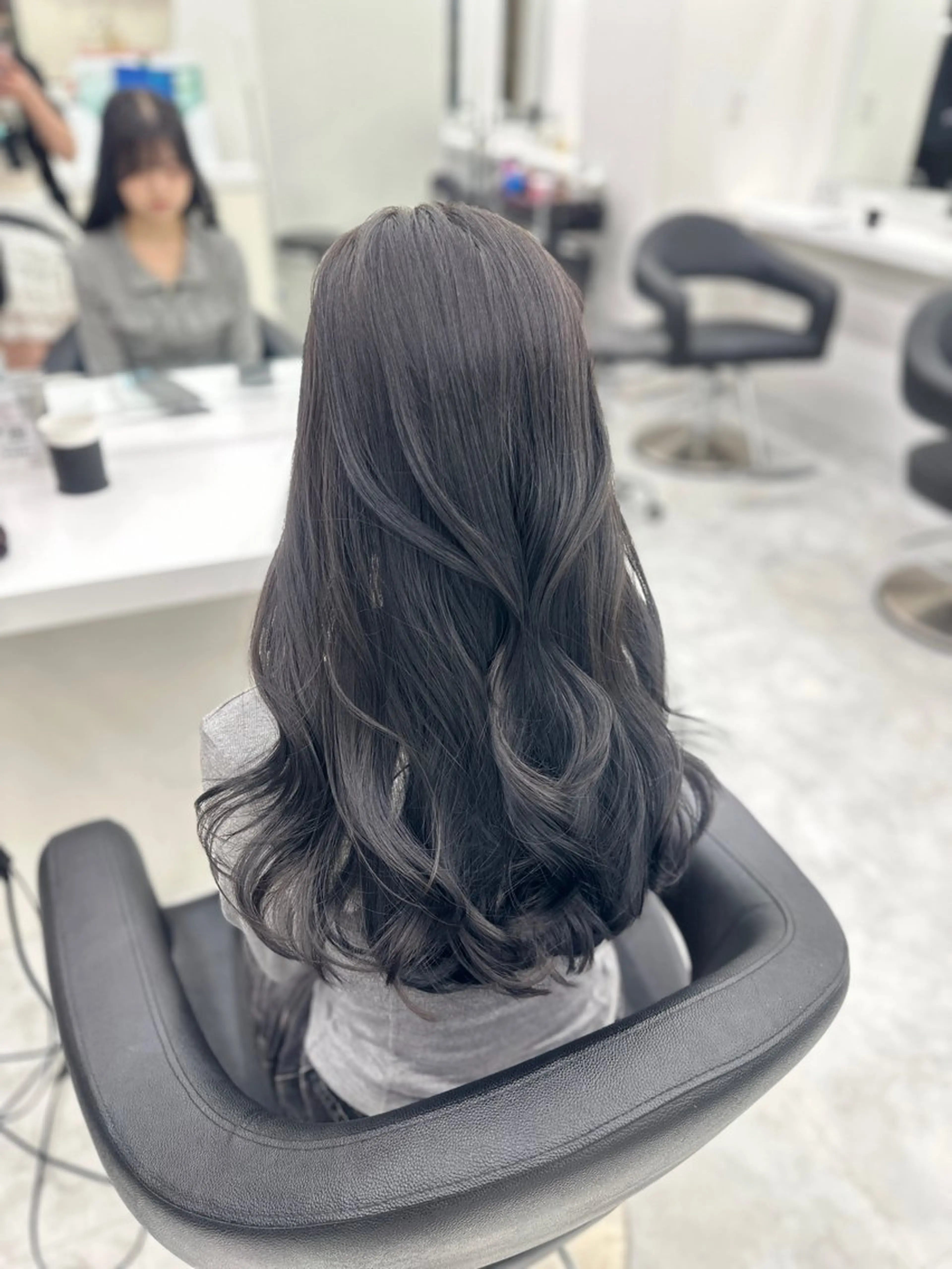 ロング カラー パーマ ヘアアレンジ メンズ キッズ ♥️韓国ヘア レイヤー♥️ゆりのヘアスタイル