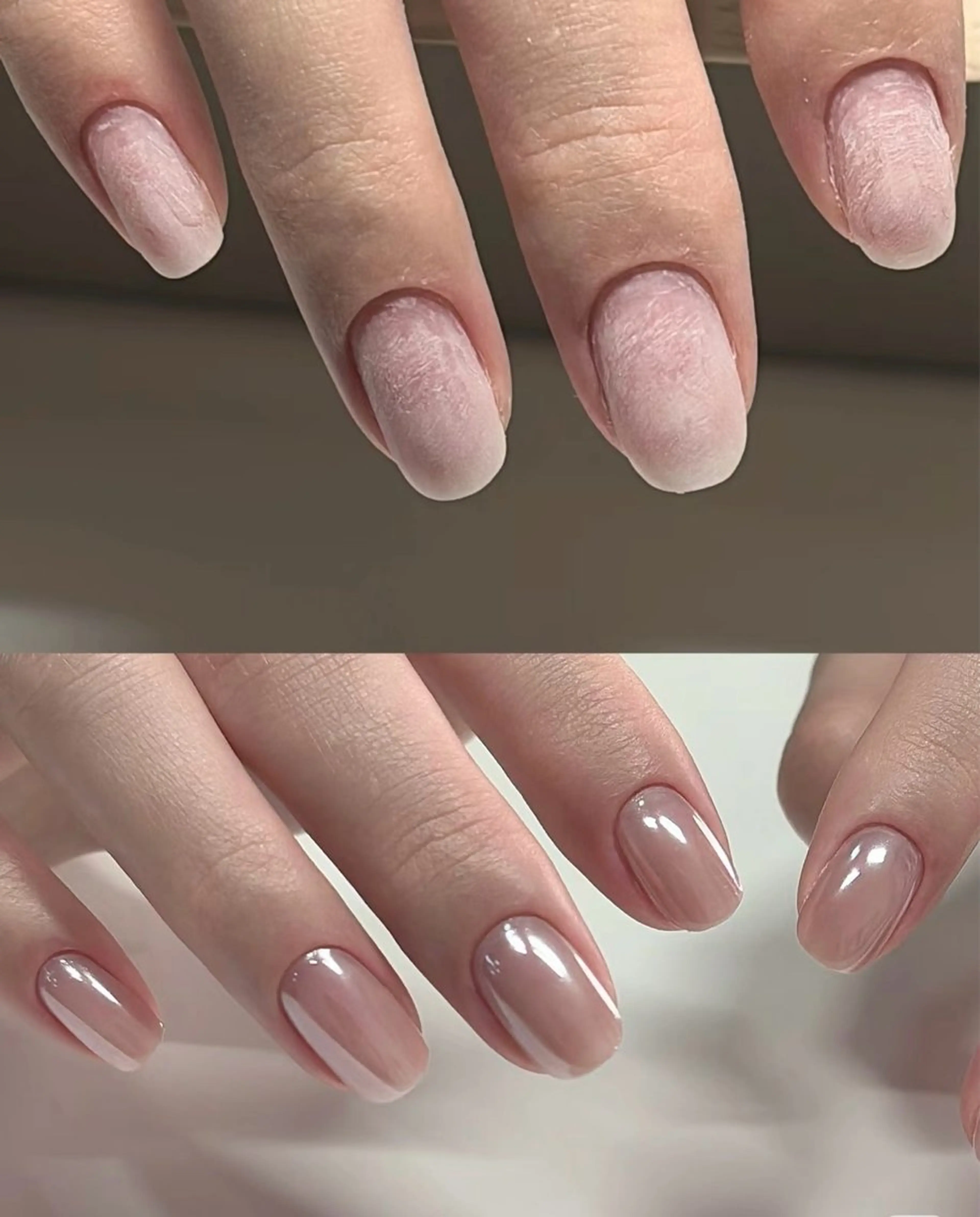 ネイル オーロラネイル ワンカラーネイル BabyYouMi nailのネイルデザイン