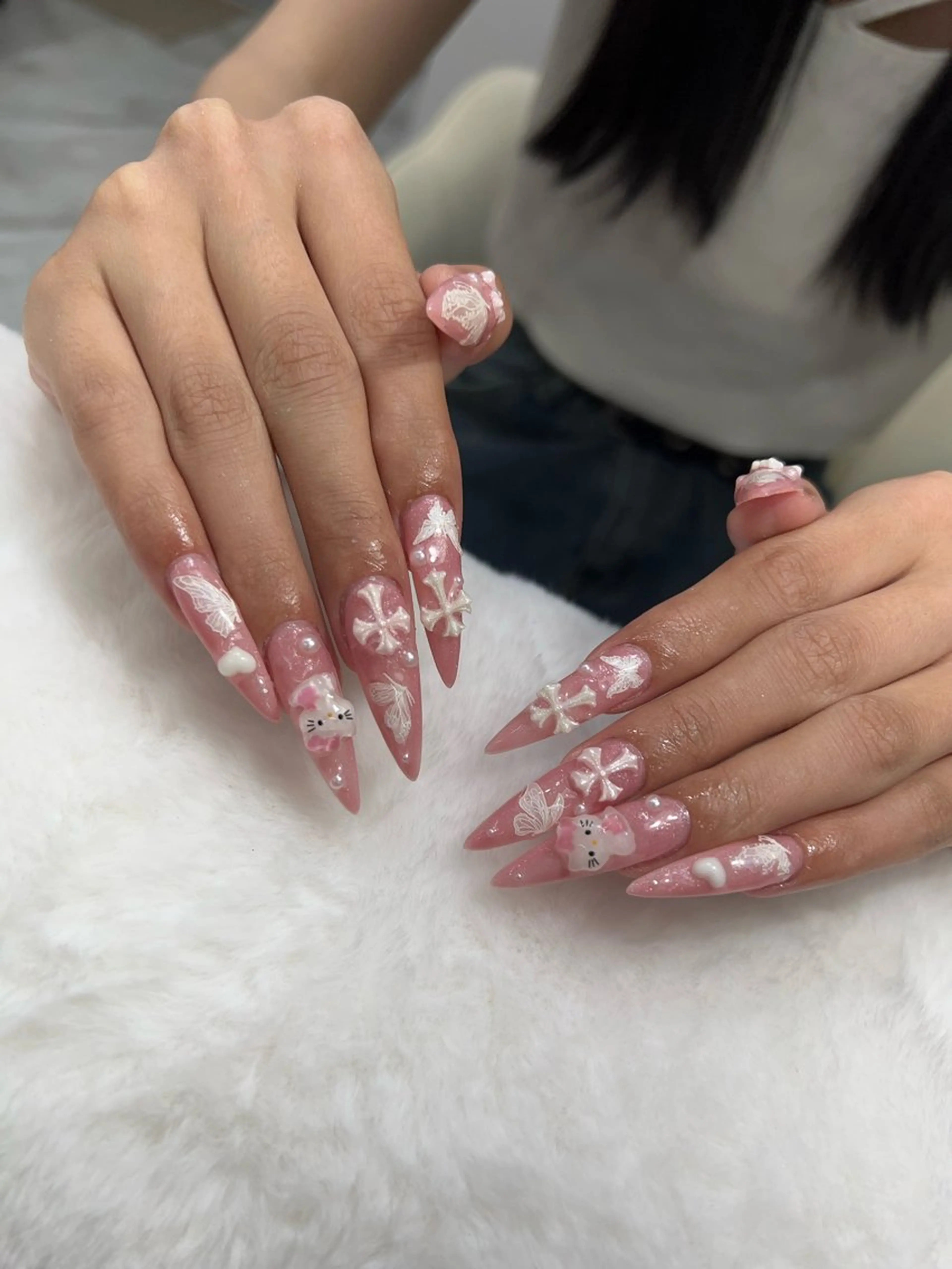 ネイル アートネイル フレンチネイル ジェルネイル 韓国ネイル マグネットネイル Lenie Shinokuboのネイルデザイン