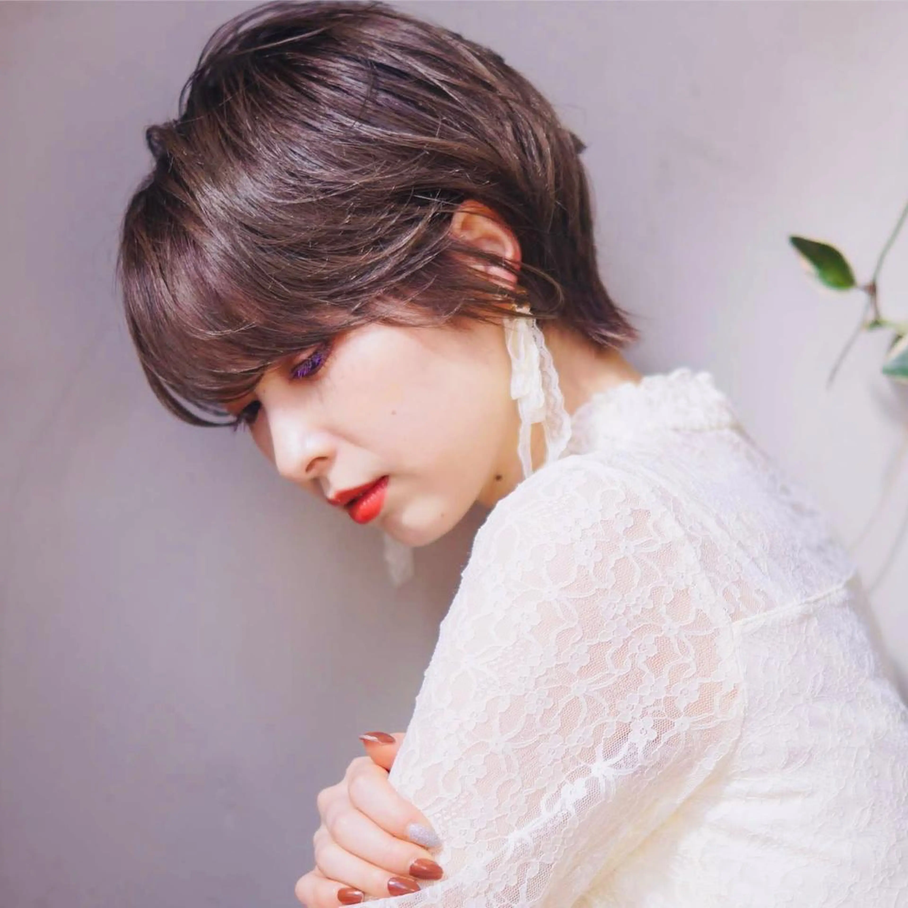 ショート カット ヘアカラー トリートメント hoNua. 栄/透明感カラーのヘアスタイル