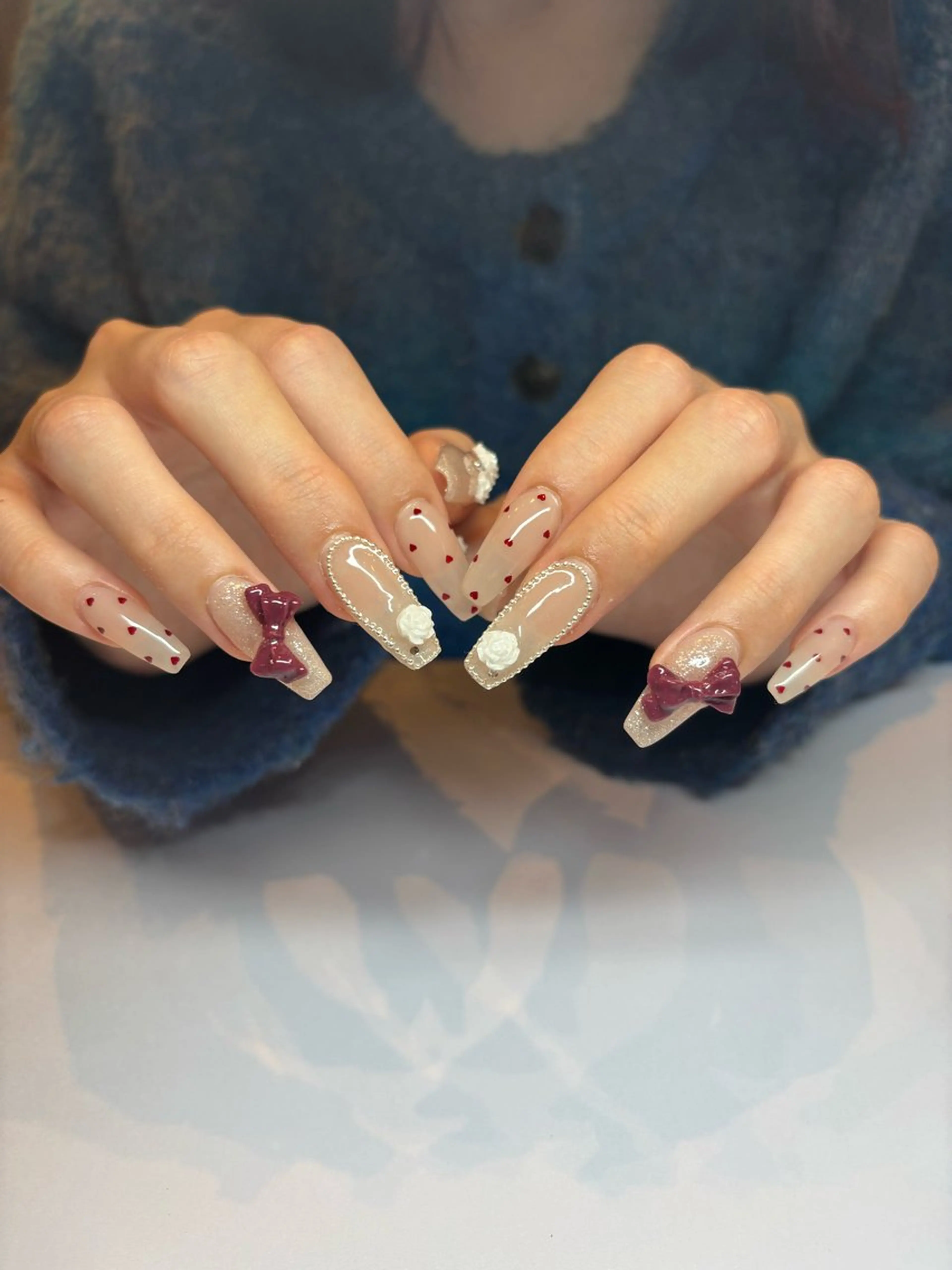 ネイル ハンドネイル 倫実/スカルプ /ガーリー/個性派のネイルデザイン